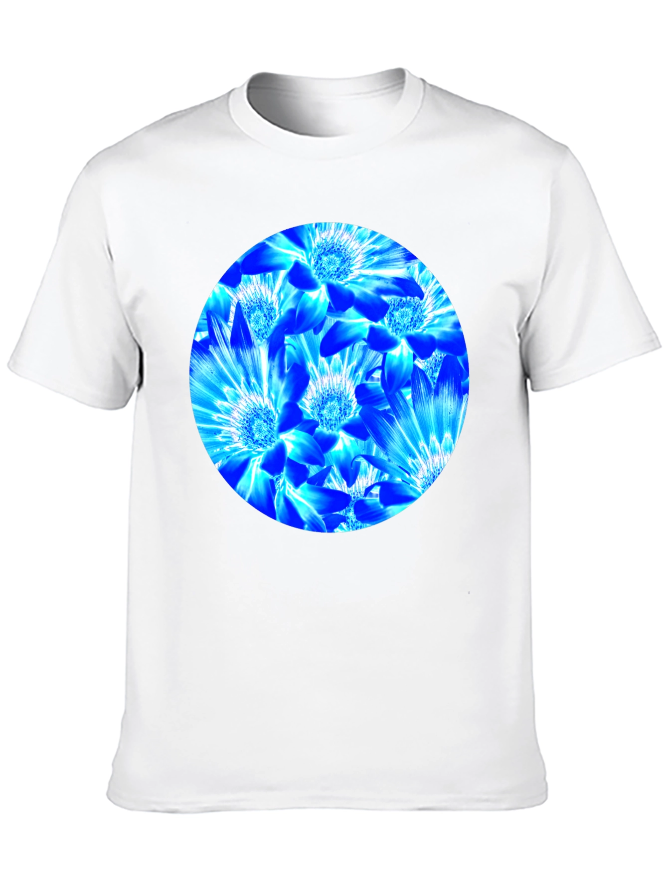 Blue Floral Graphic T-Shirt