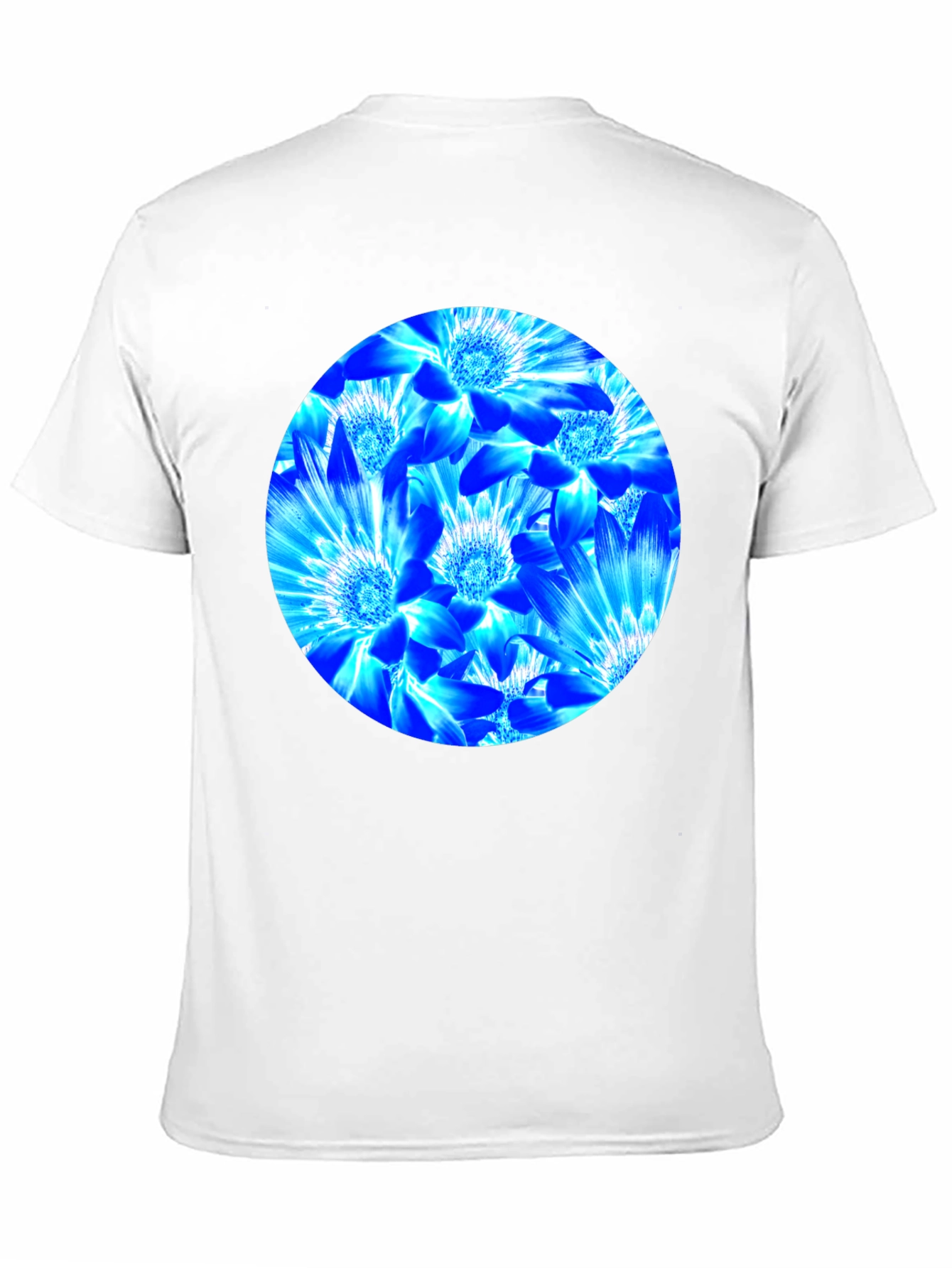 Blue Floral Graphic T-Shirt