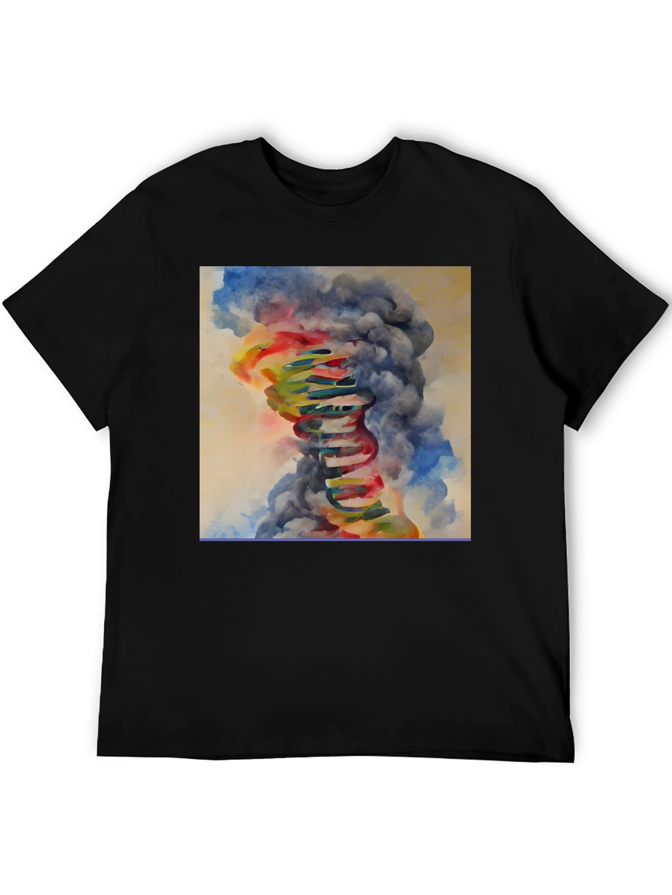 Abstract DNA Art Black T-Shirt