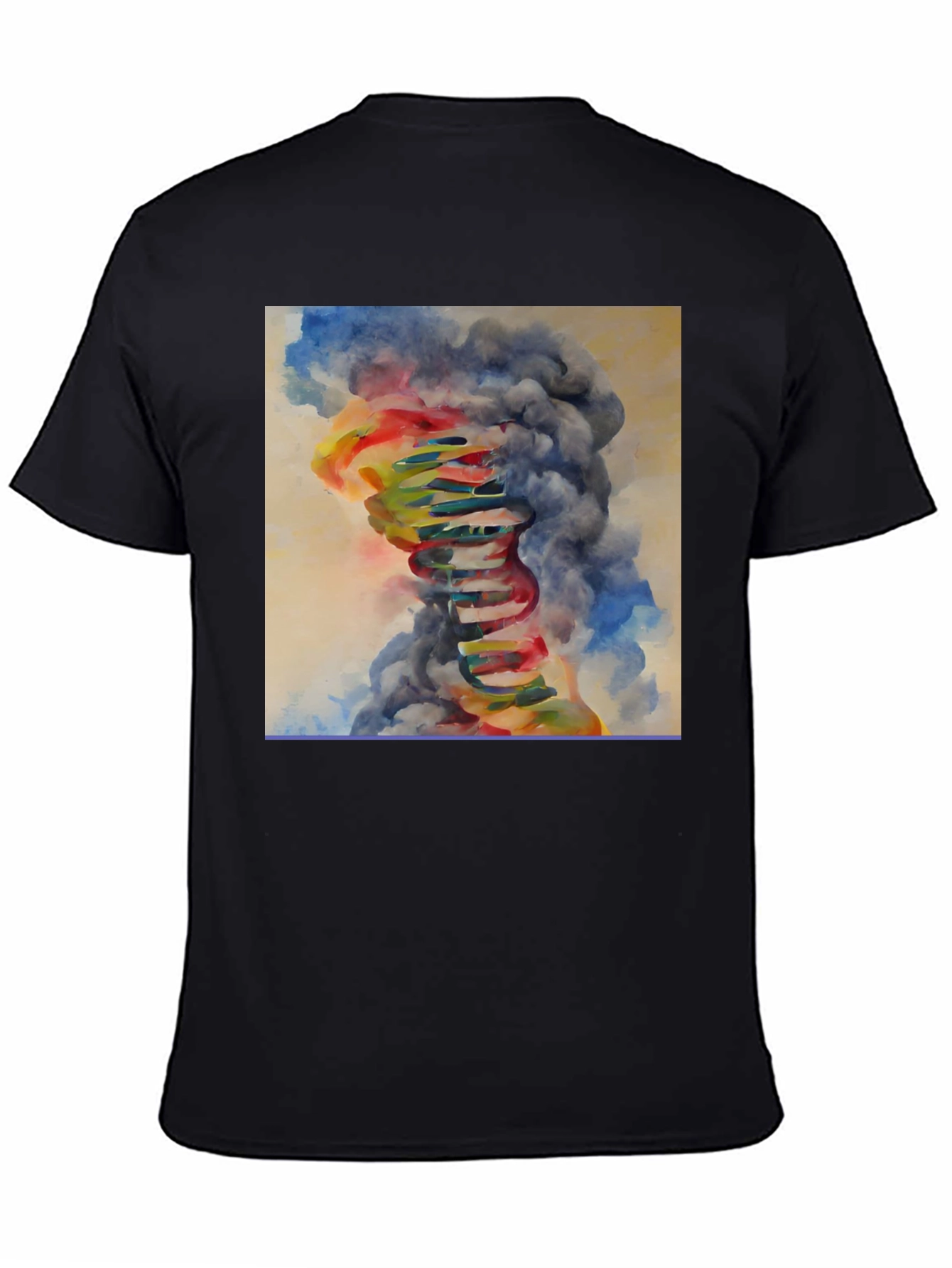 Abstract DNA Art Black T-Shirt