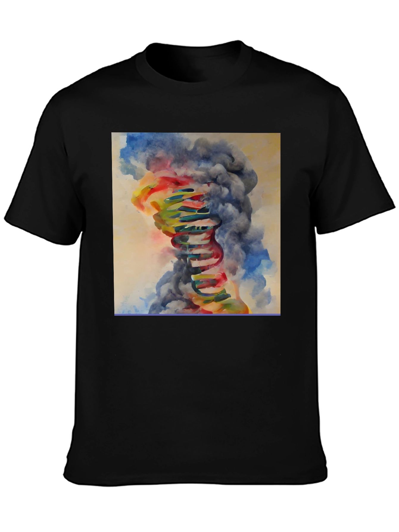 Abstract DNA Art Black T-Shirt