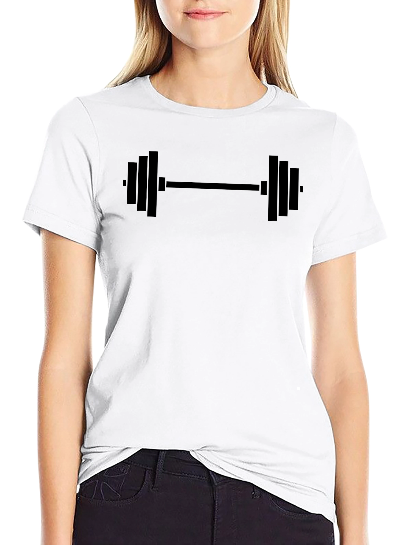 Black Barbell Graphic Tee - Gym Lovers Essential