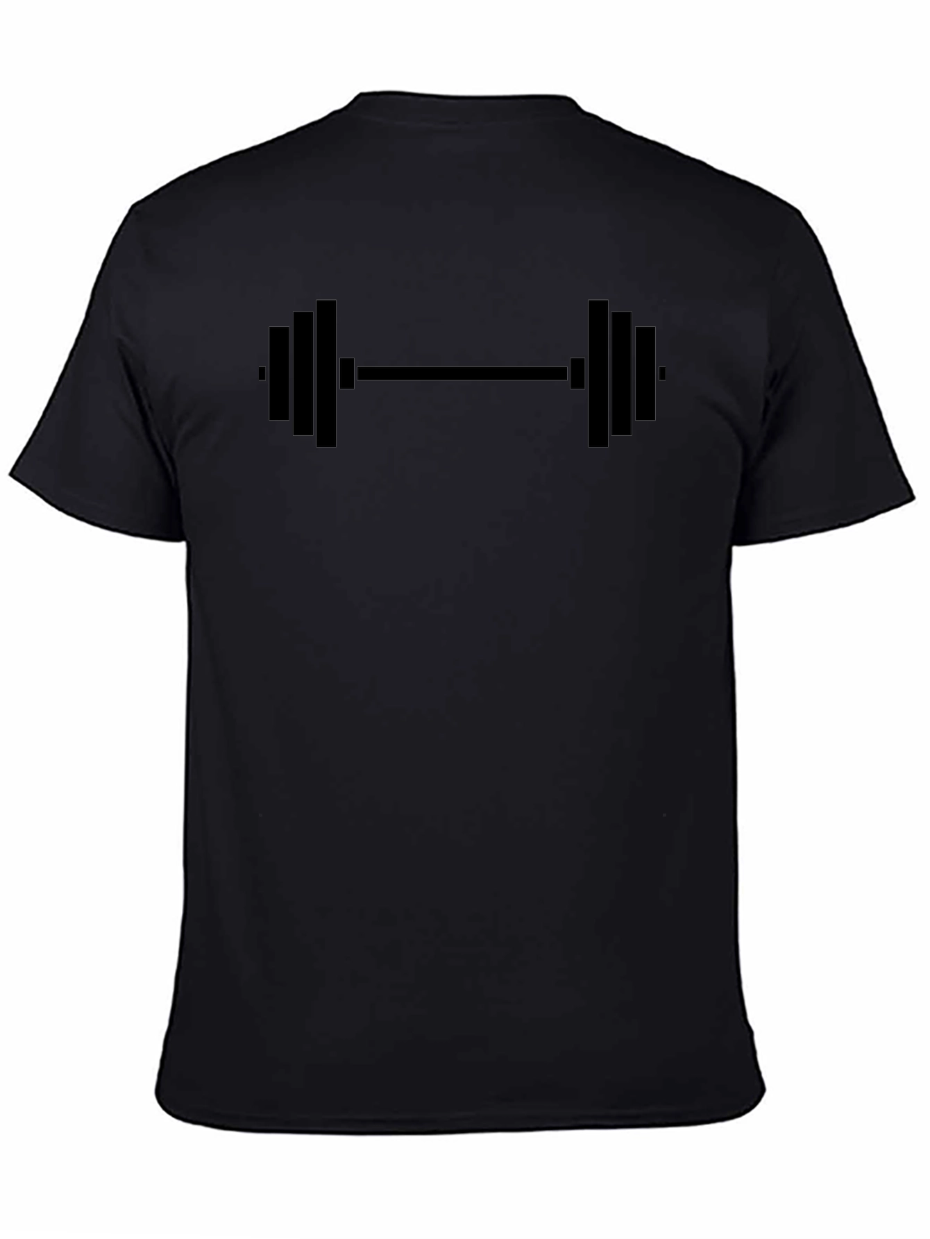 Black Barbell Graphic Tee - Gym Lovers Essential