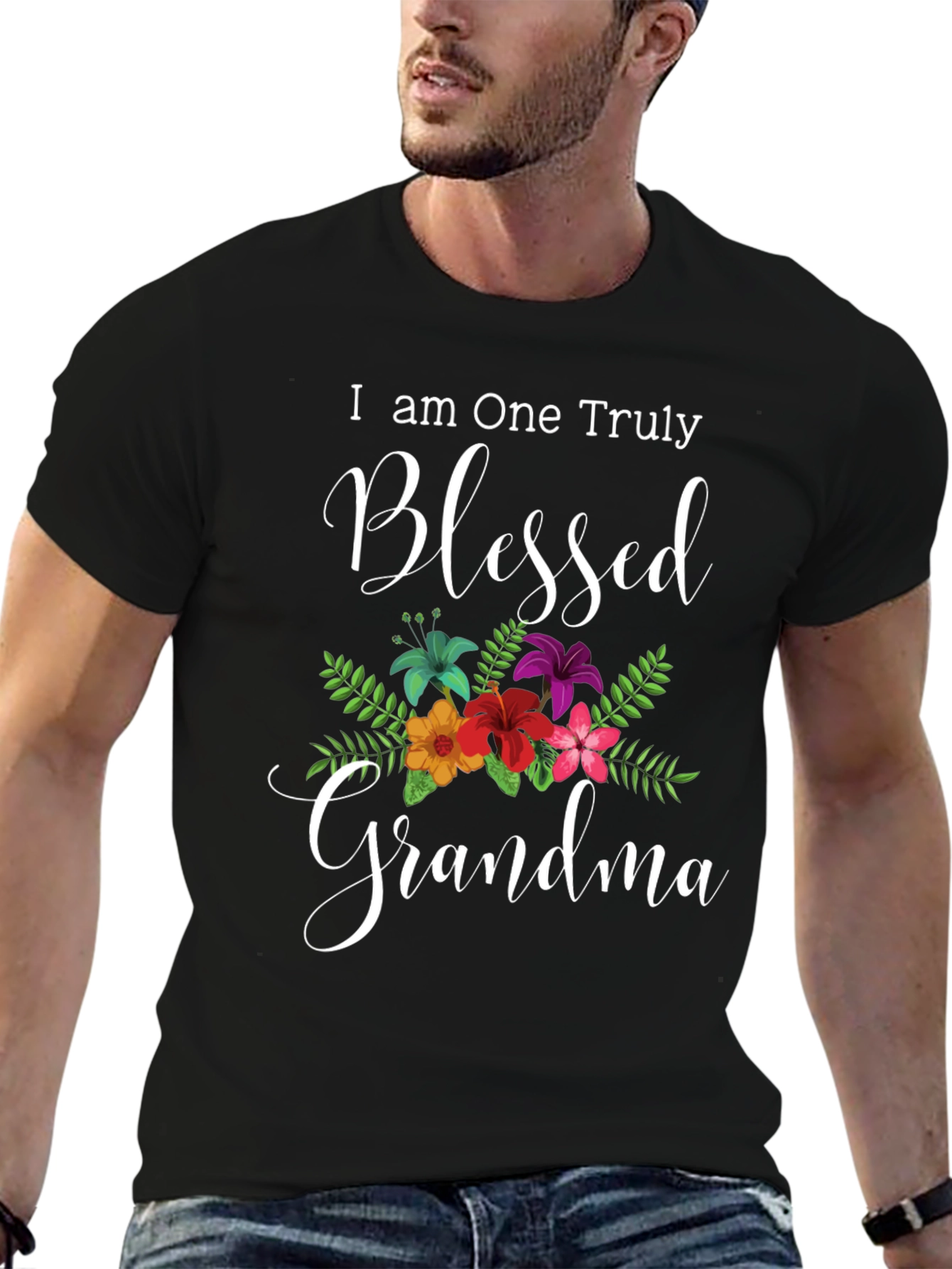 Blessed Grandma T-Shirt - Floral Design