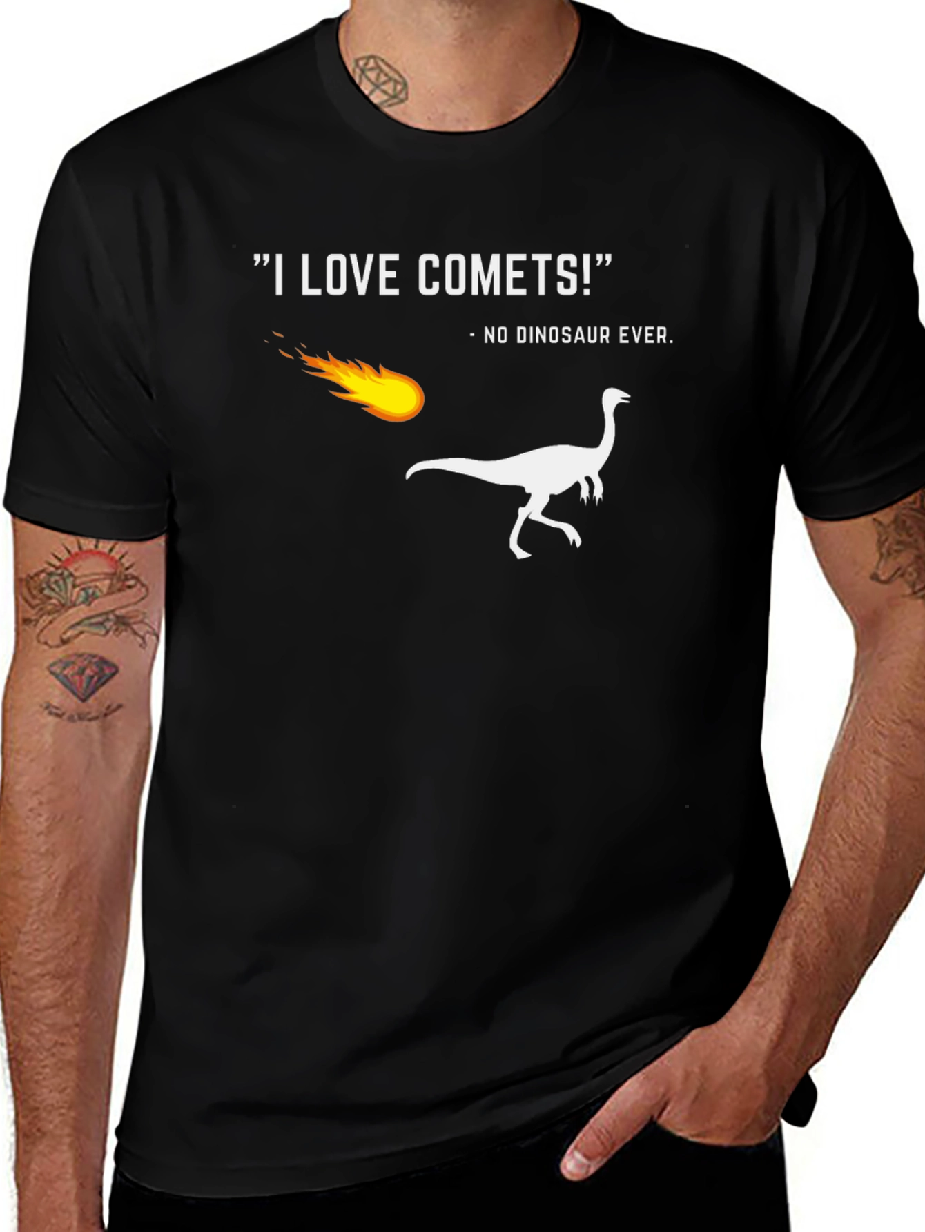 I Love Comets! Funny Dinosaur T-Shirt