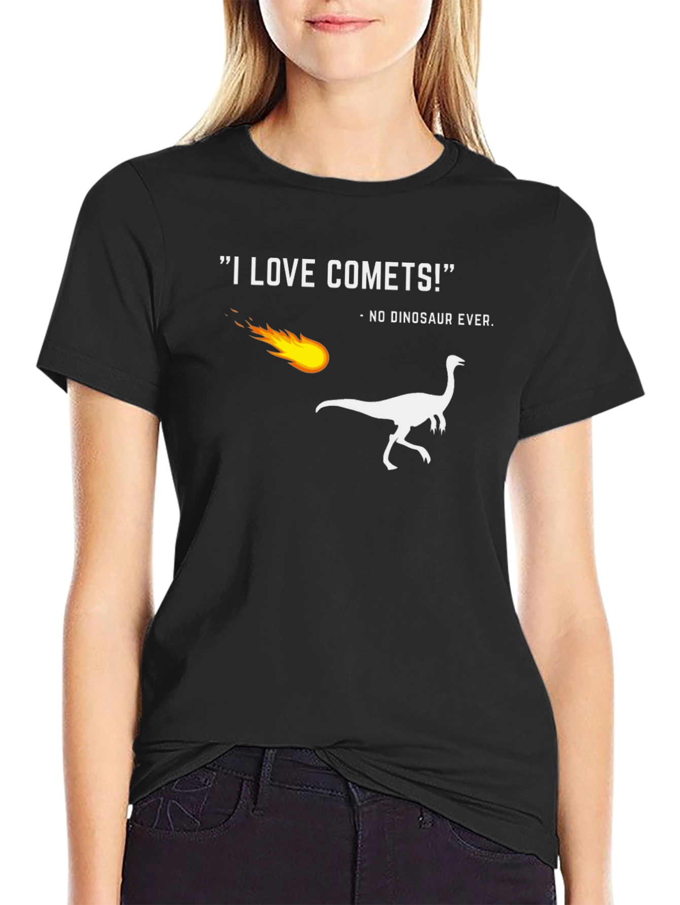 I Love Comets! Funny Dinosaur T-Shirt