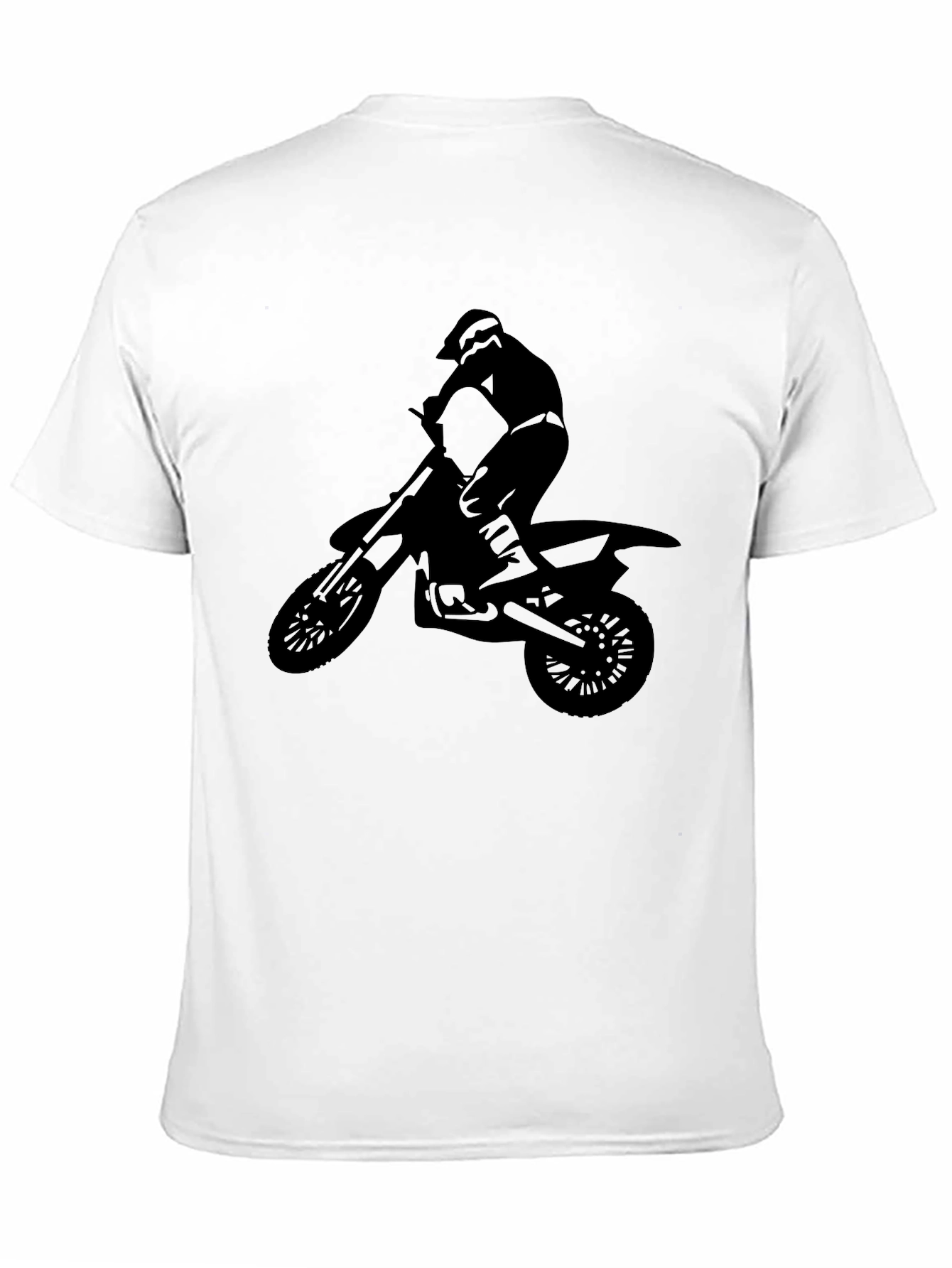 Motocross Rider Graphic Tee - Black Cotton Shirt
