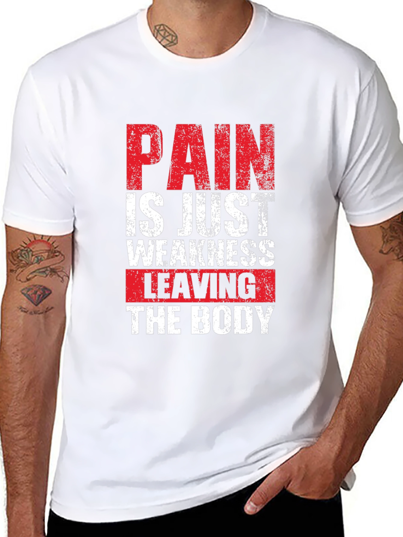 Pain is Just Weakness Leaving the Body Graphic Tee