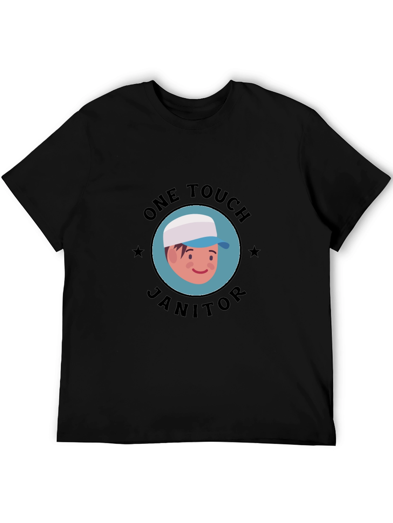 One Touch Janitor Graphic T-Shirt - Black