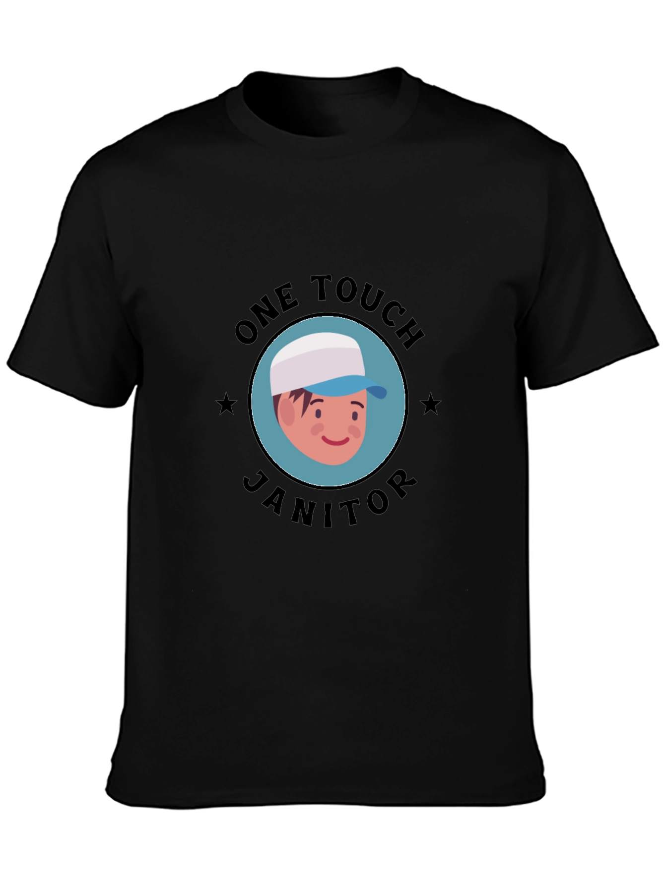 One Touch Janitor Graphic T-Shirt - Black