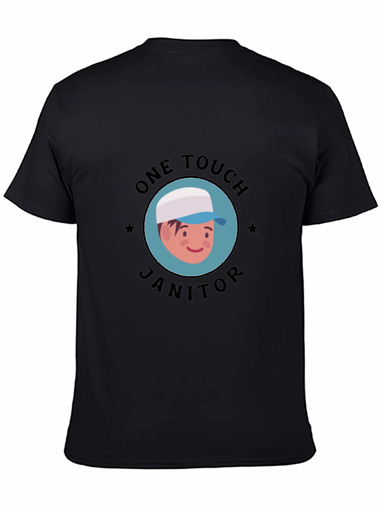 One Touch Janitor Graphic T-Shirt - Black