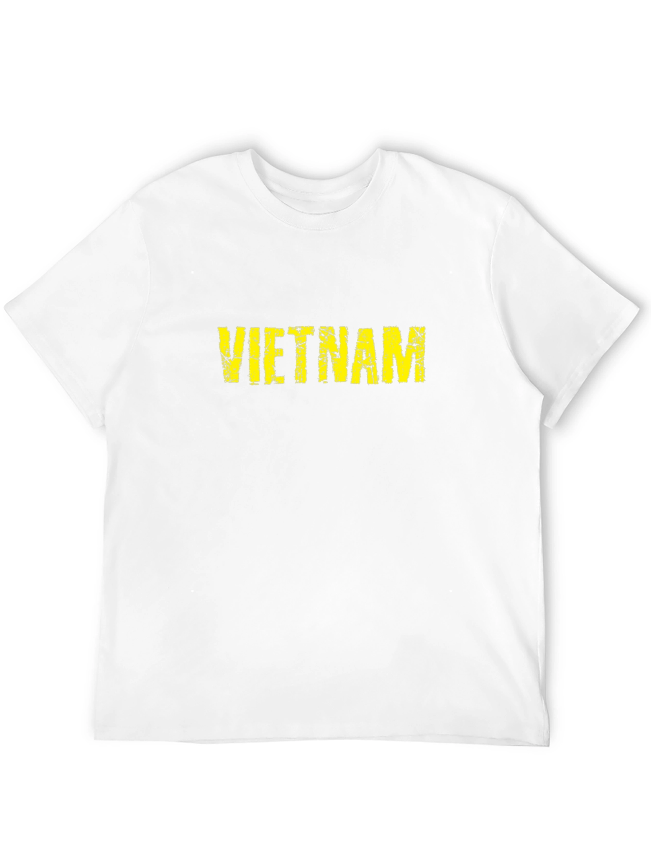 Vietnam Distressed Text T-Shirt - Black