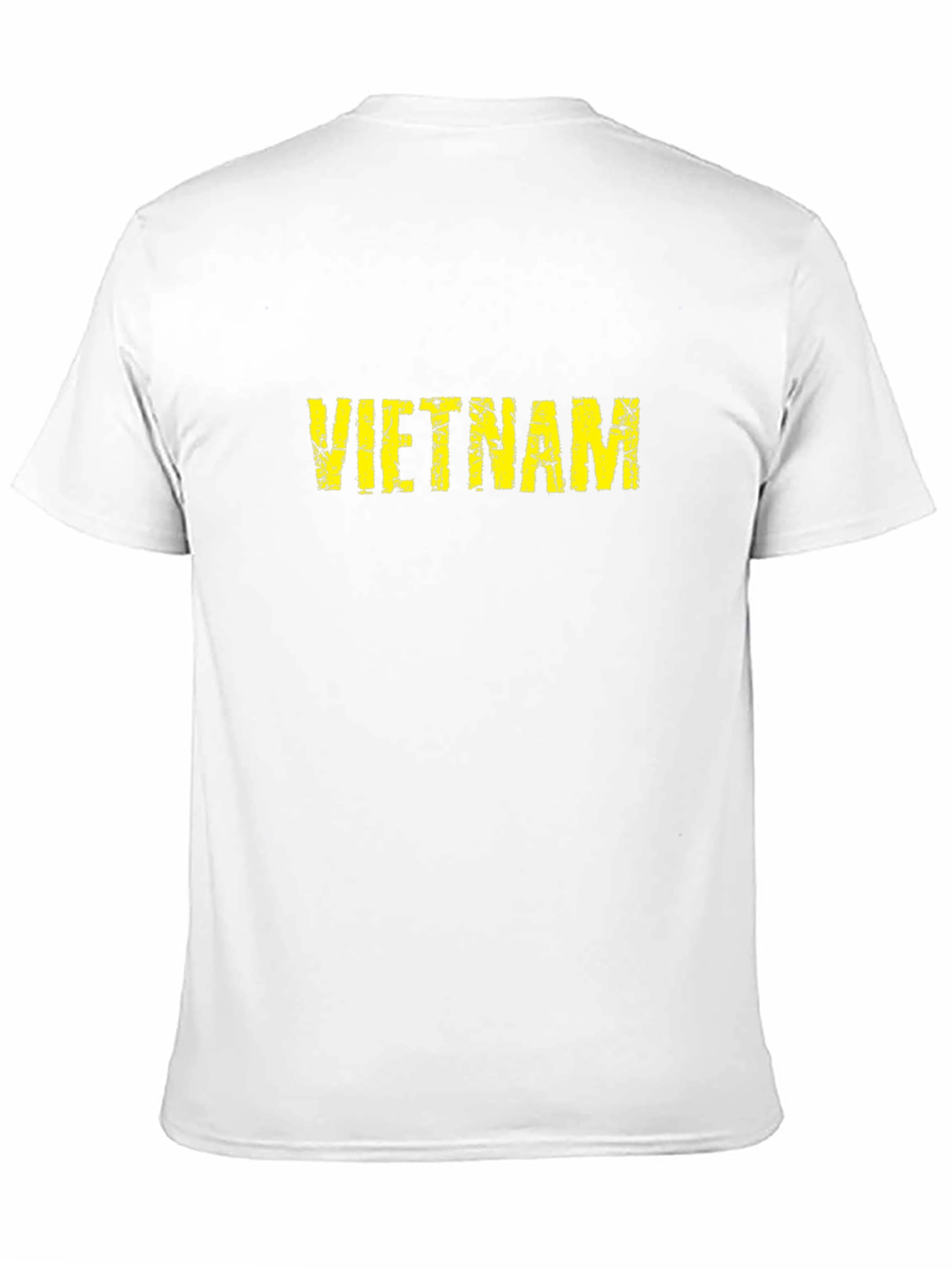 Vietnam Distressed Text T-Shirt - Black