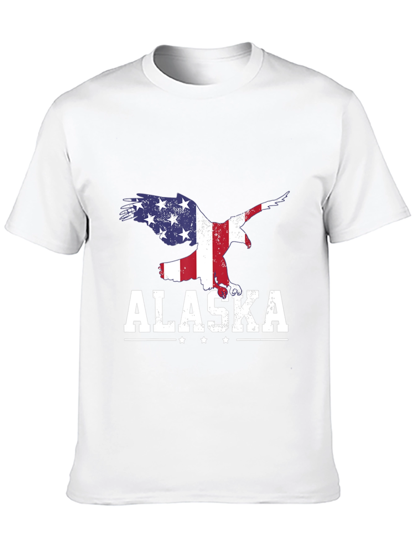 Alaska Eagle USA Flag Graphic T-Shirt