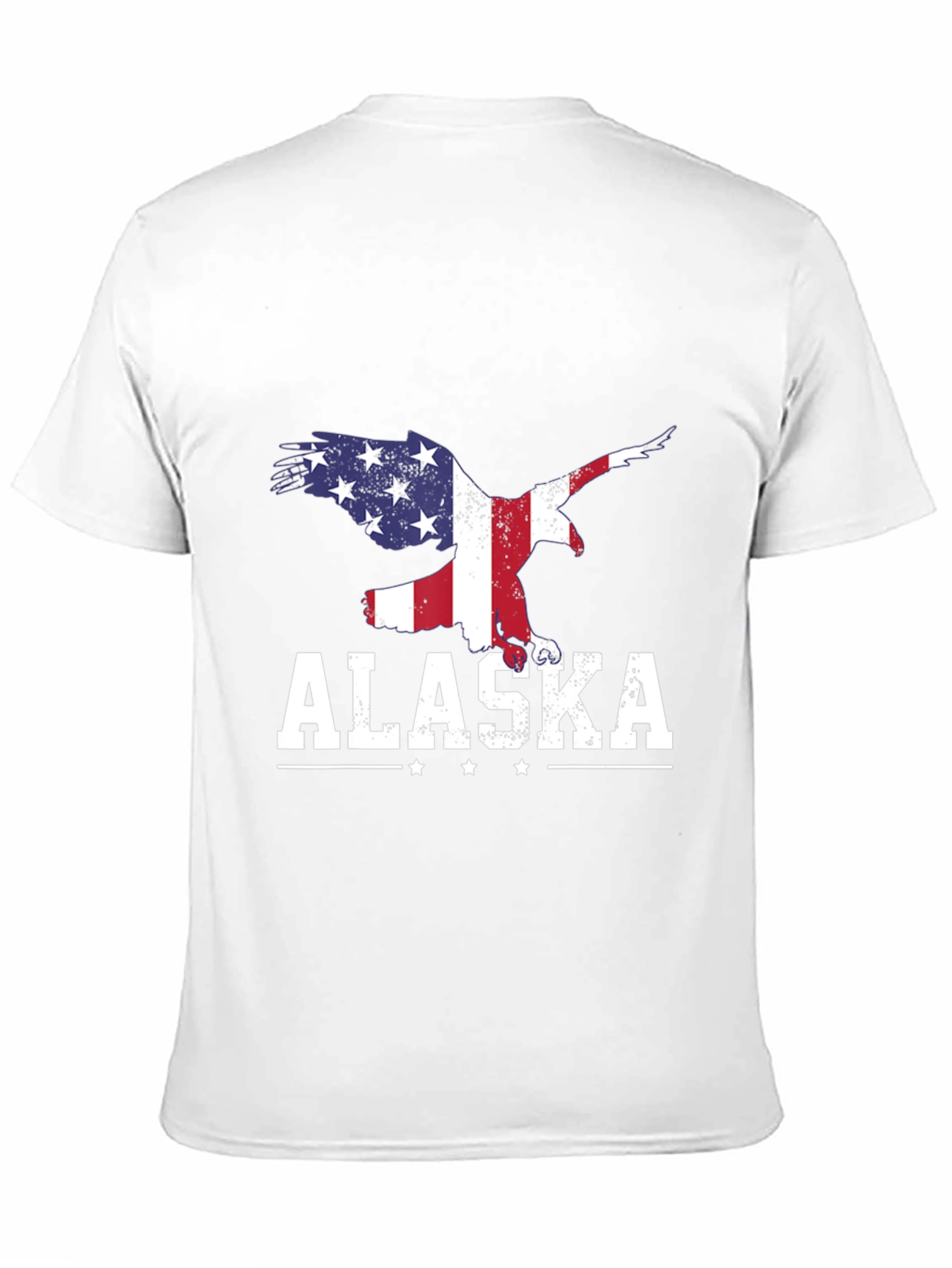 Alaska Eagle USA Flag Graphic T-Shirt