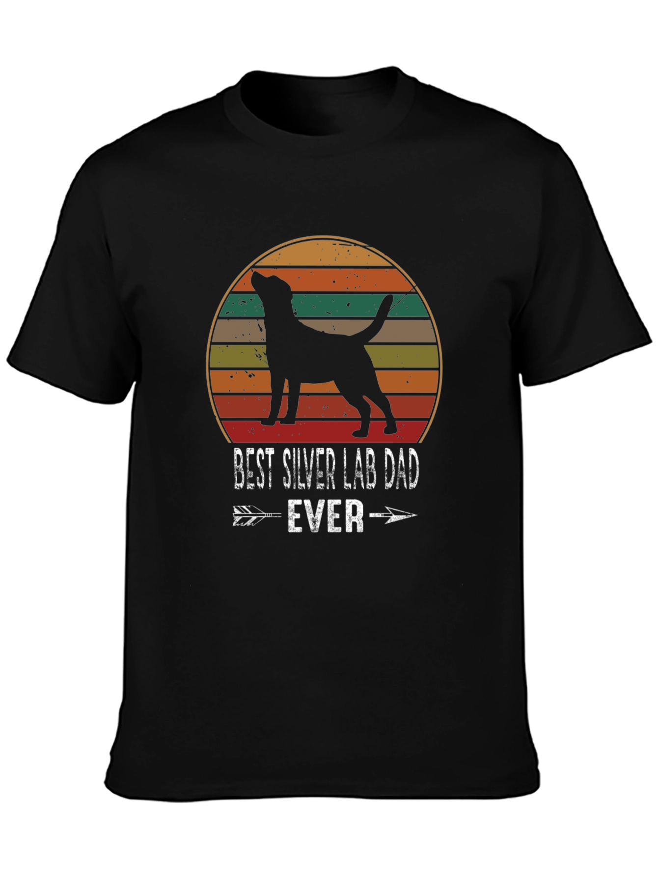 Best Silver Lab Dad Ever T-Shirt Dog Lover Tee