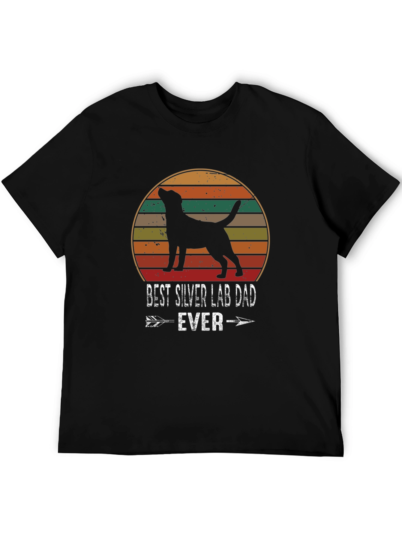 Best Silver Lab Dad Ever T-Shirt Dog Lover Tee
