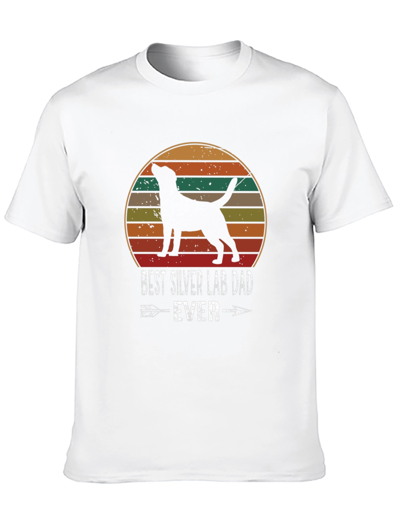 Best Silver Lab Dad Ever T-Shirt Dog Lover Tee