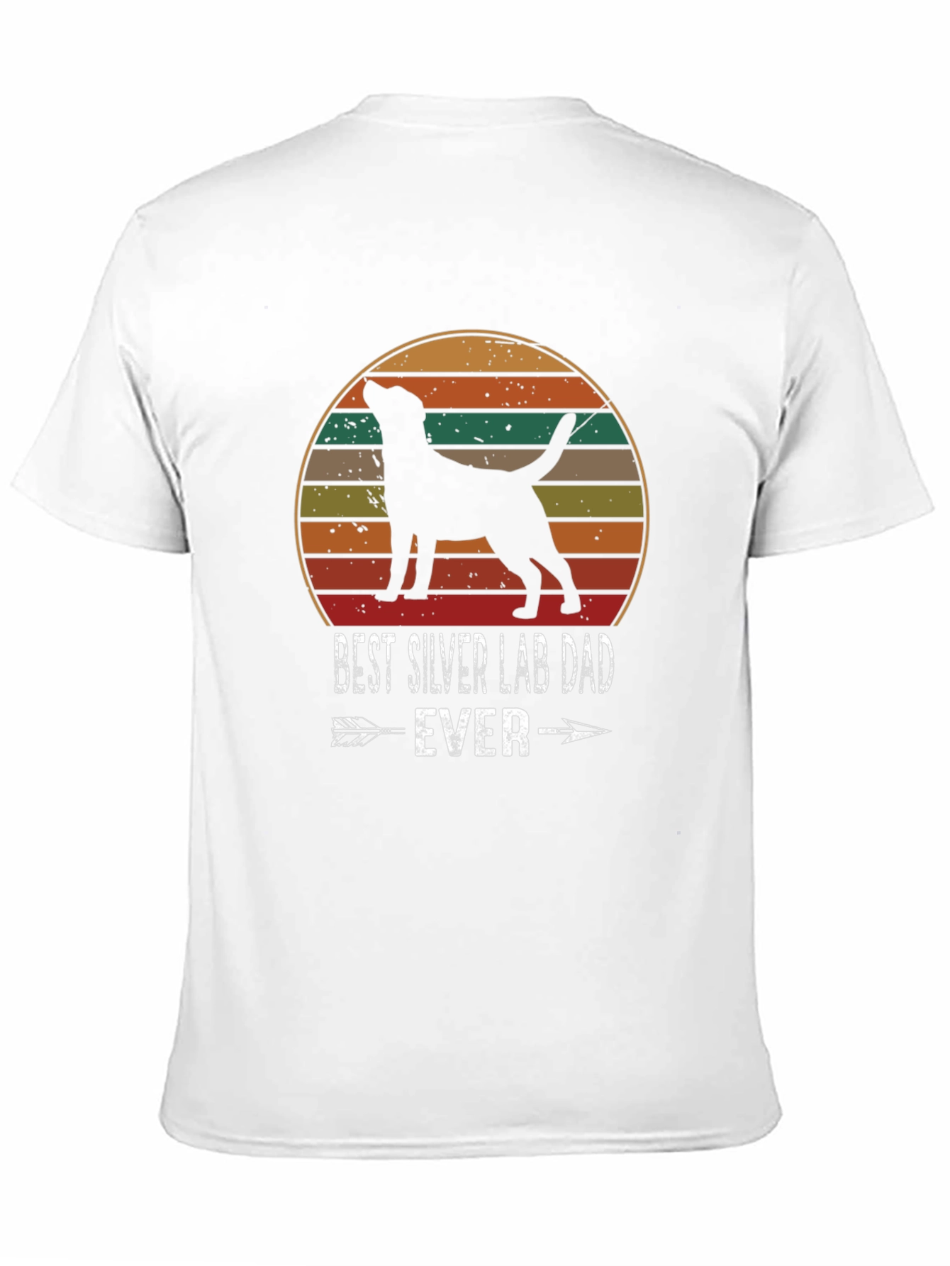 Best Silver Lab Dad Ever T-Shirt Dog Lover Tee
