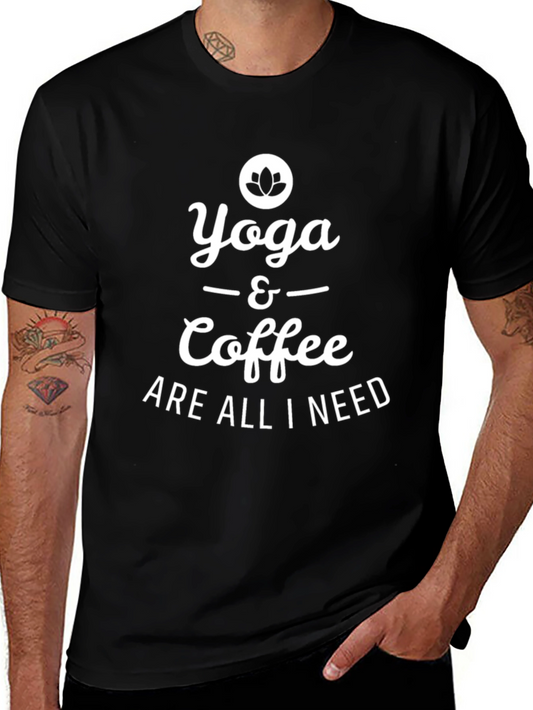 Yoga & Coffee T-Shirt - Soft Cotton Blend