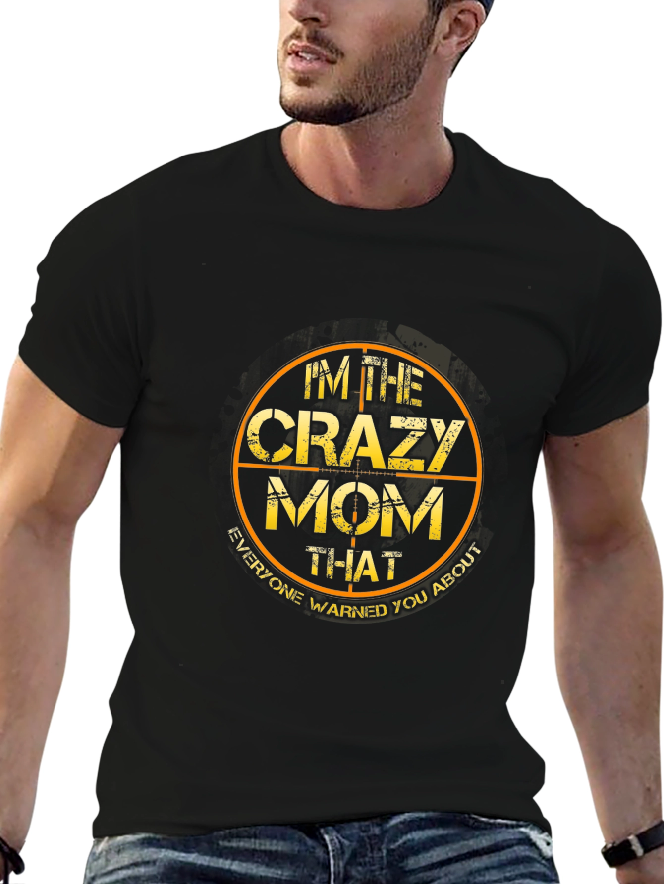 Im The Crazy Mom Graphic Tee - Black