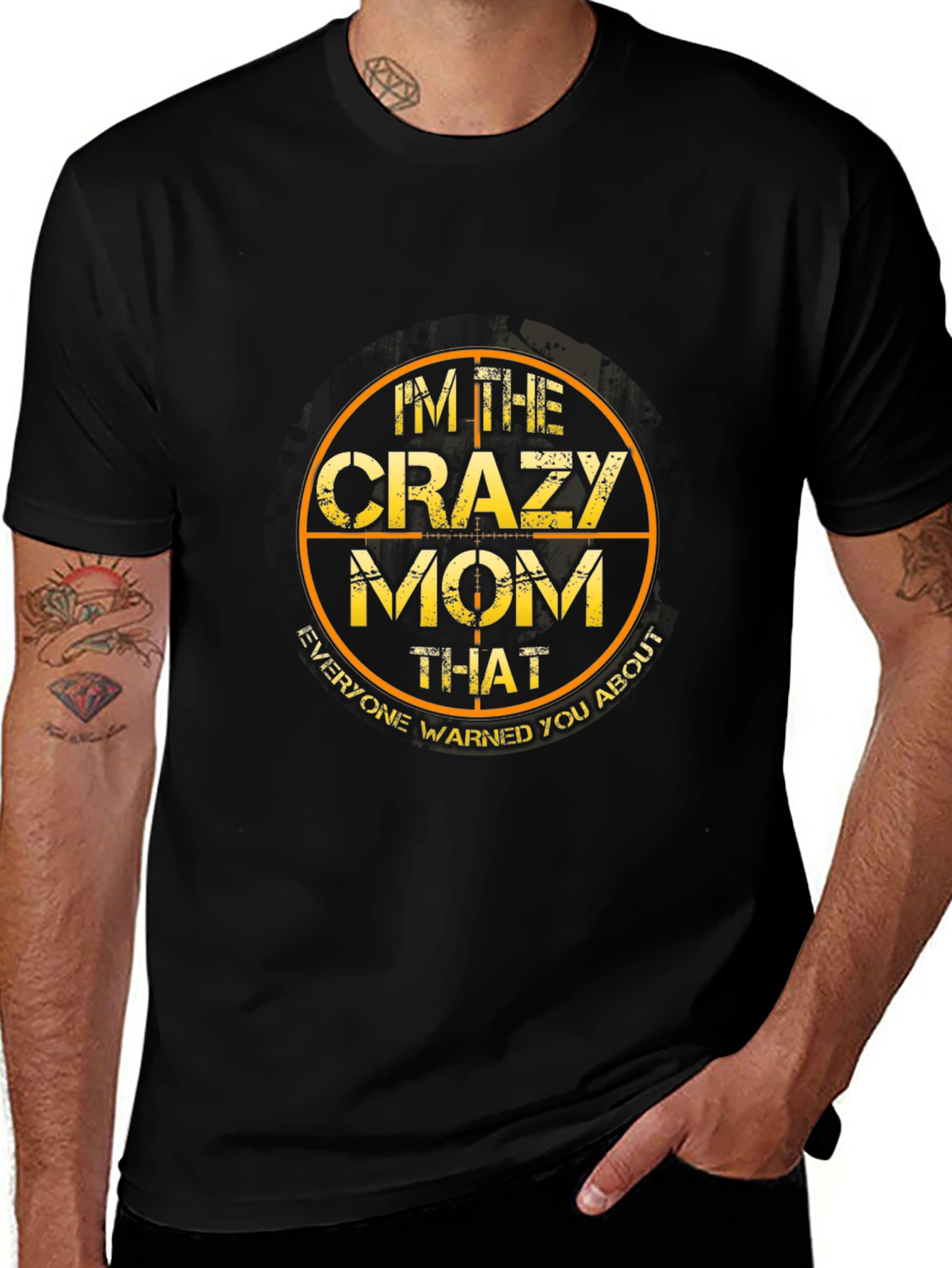 Im The Crazy Mom Graphic Tee - Black