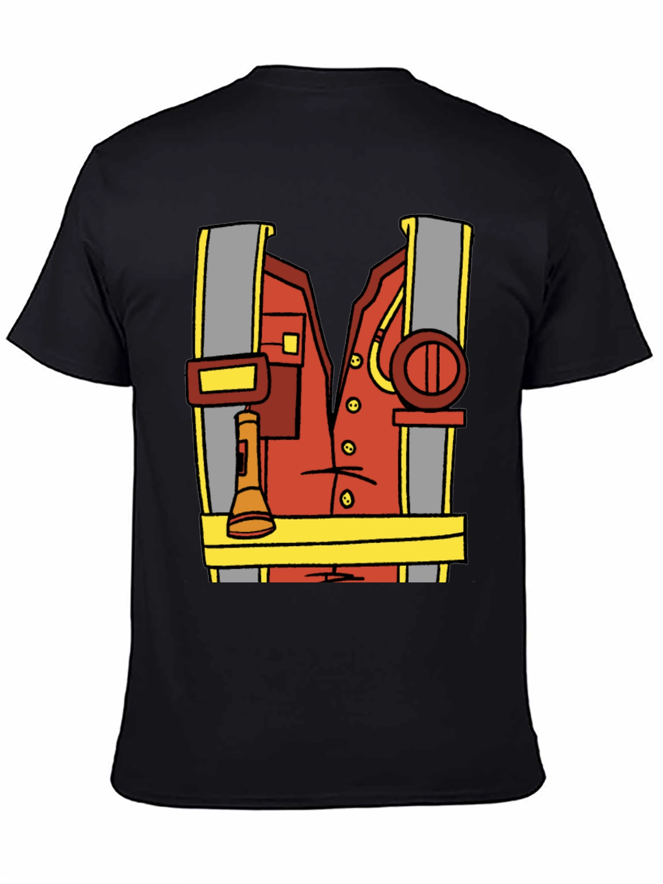 Cartoon Firefighter Costume Tee