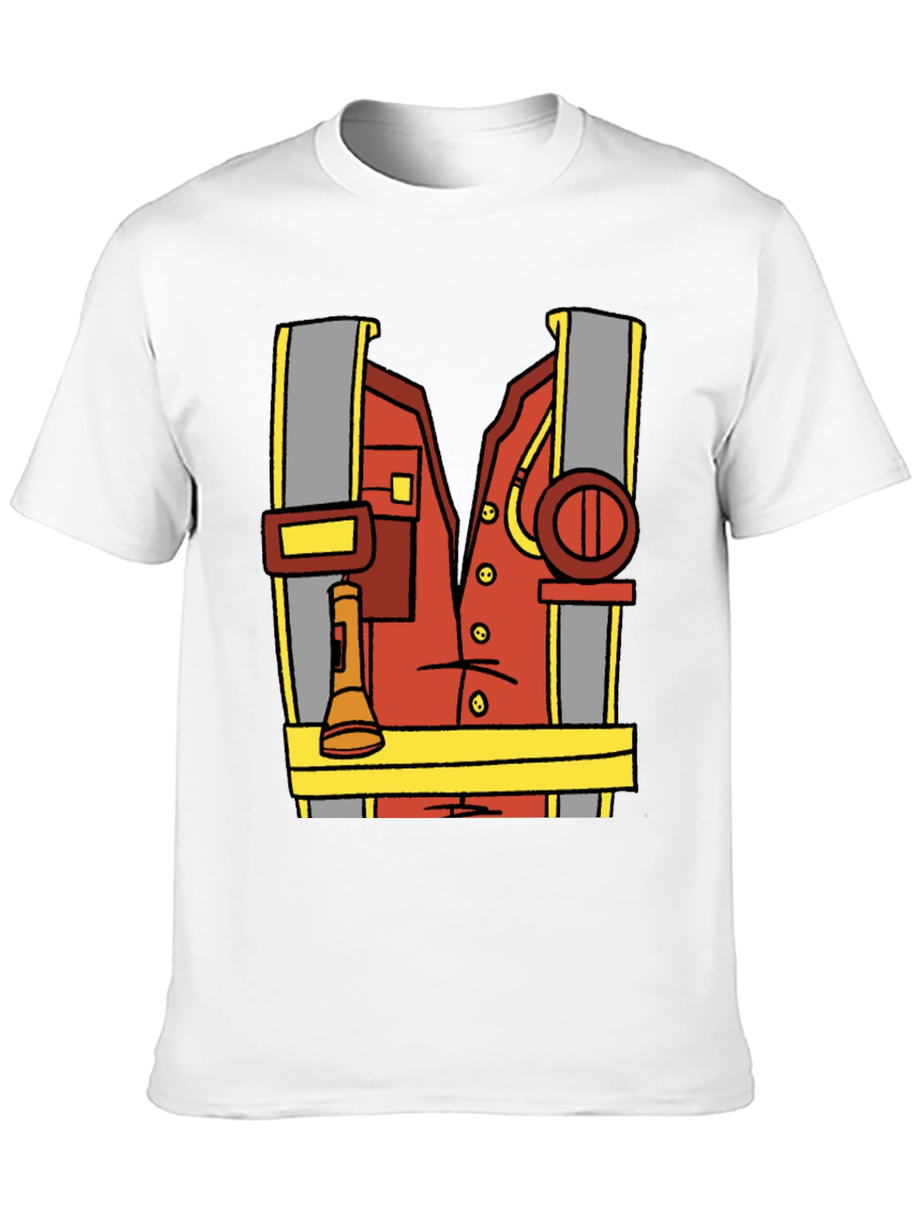 Cartoon Firefighter Costume Tee