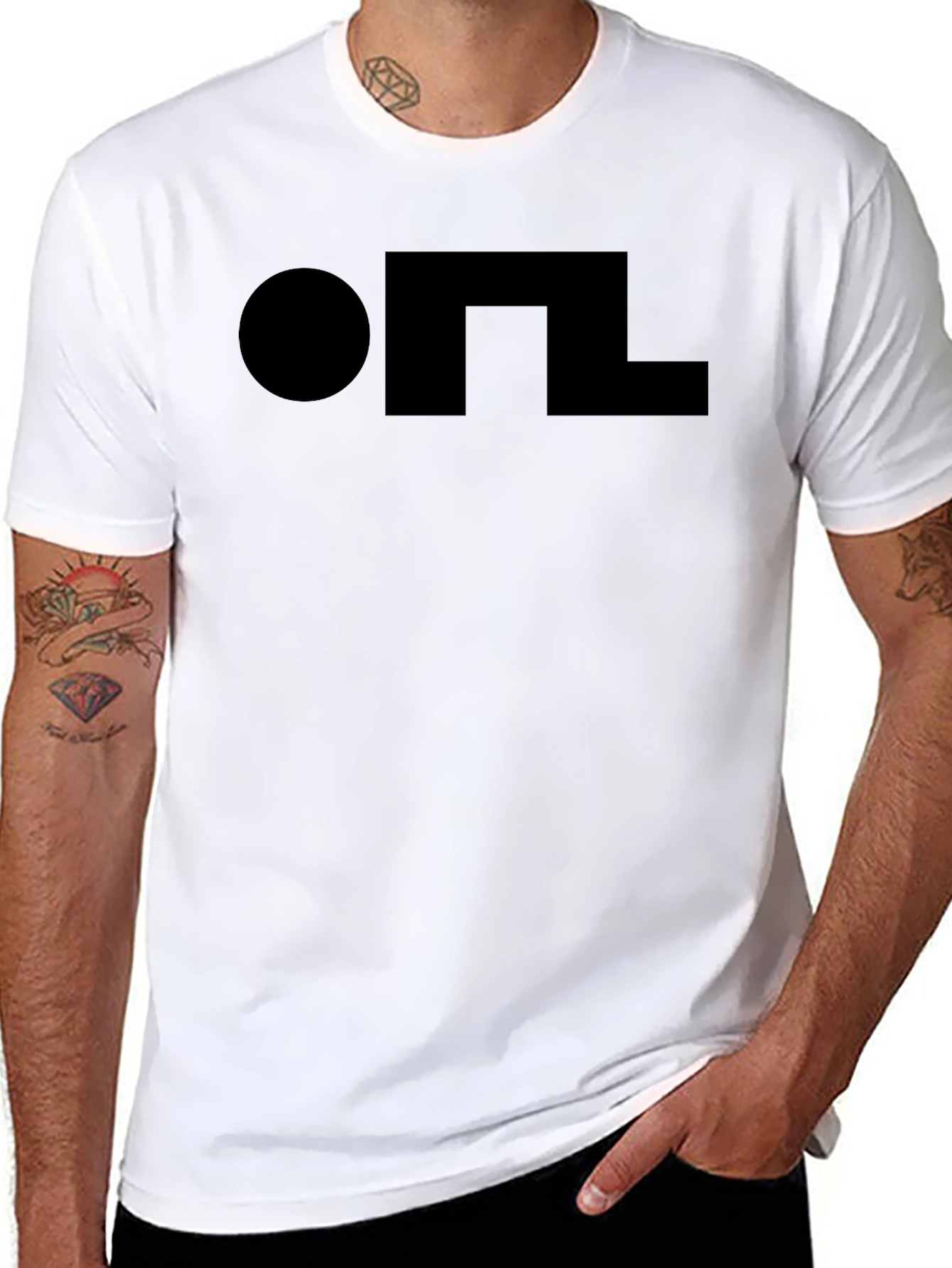 Geometric Graphic Black T-Shirt