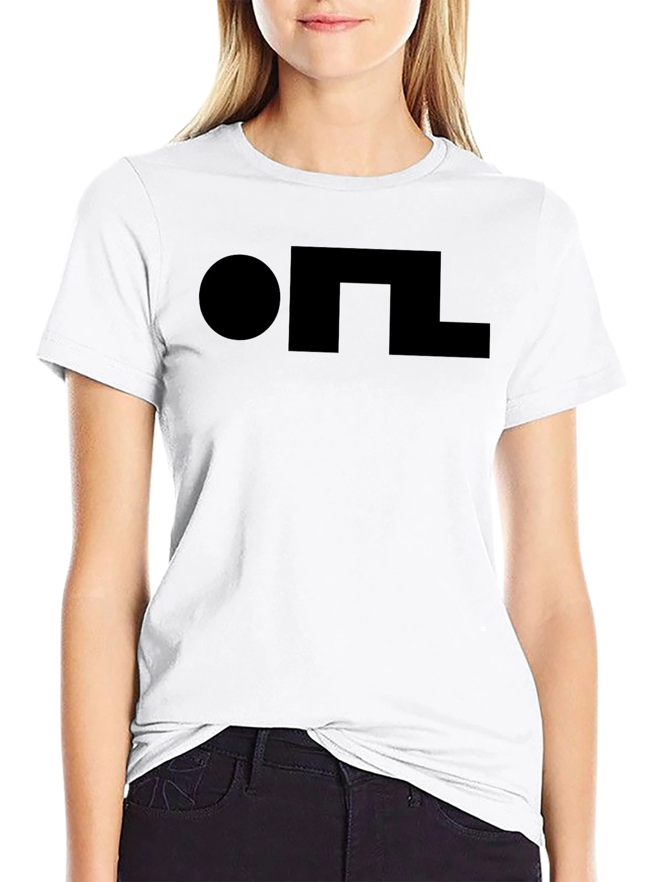 Geometric Graphic Black T-Shirt