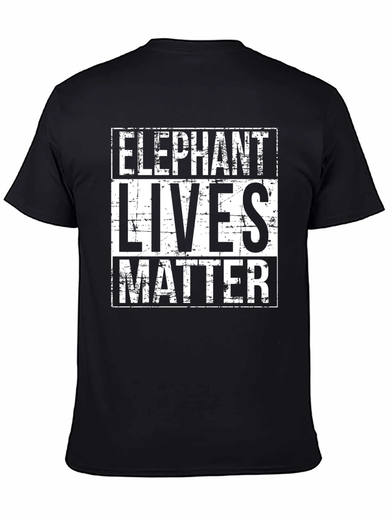 Elephant Lives Matter T-Shirt Black Graphic Tee