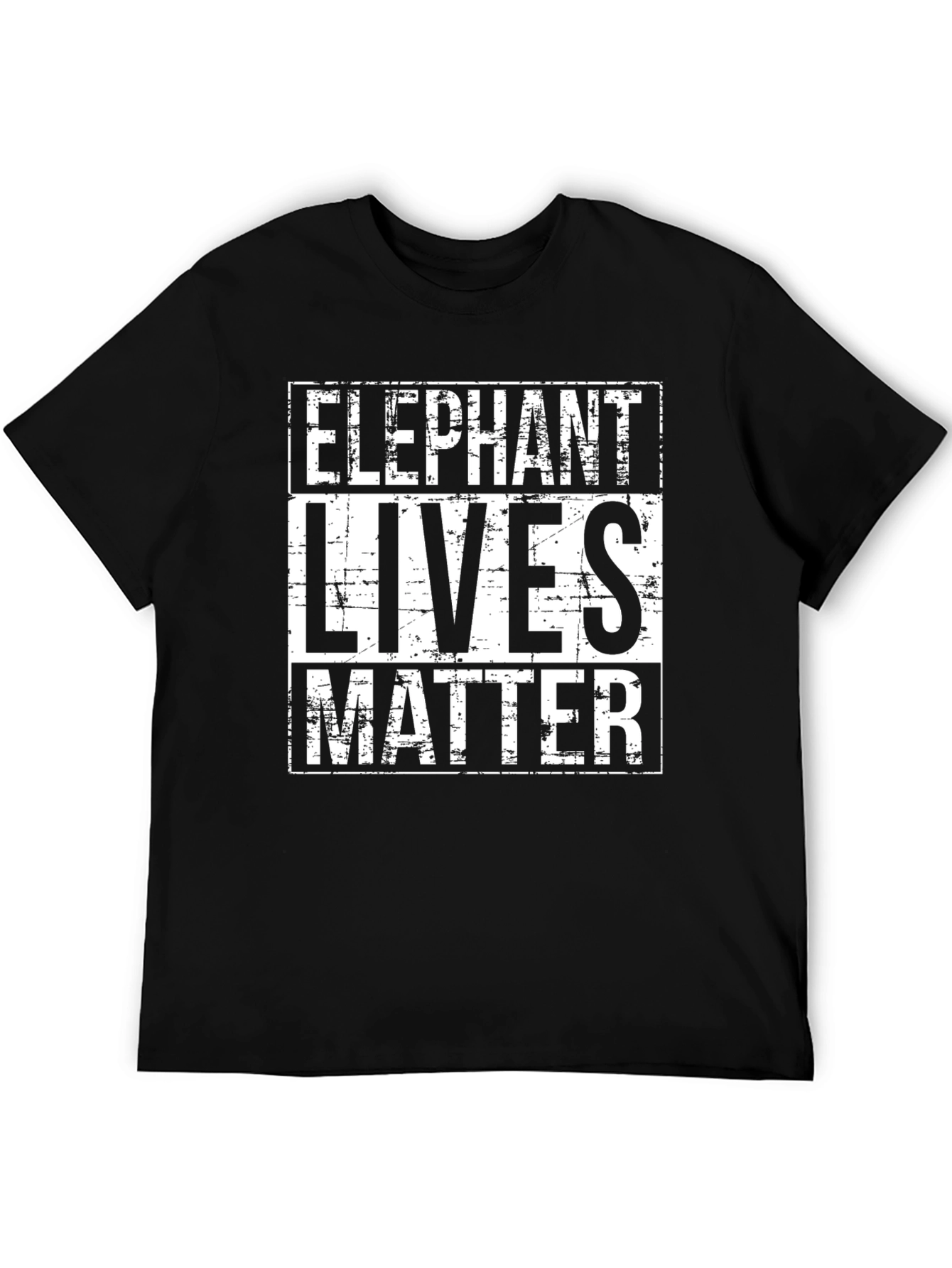 Elephant Lives Matter T-Shirt Black Graphic Tee