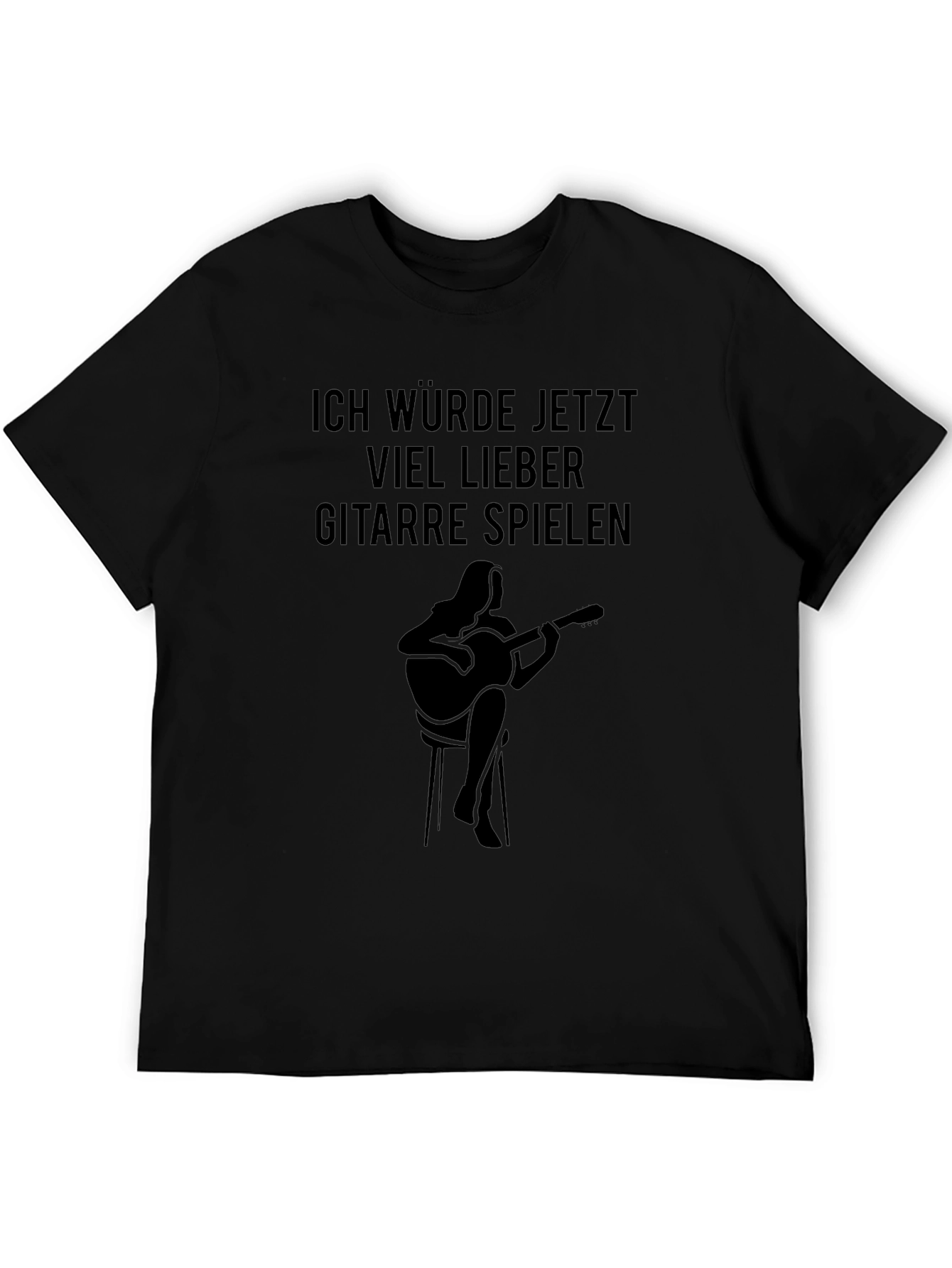 Ich Würde Jetzt Gitarre Spielen Black T-Shirt