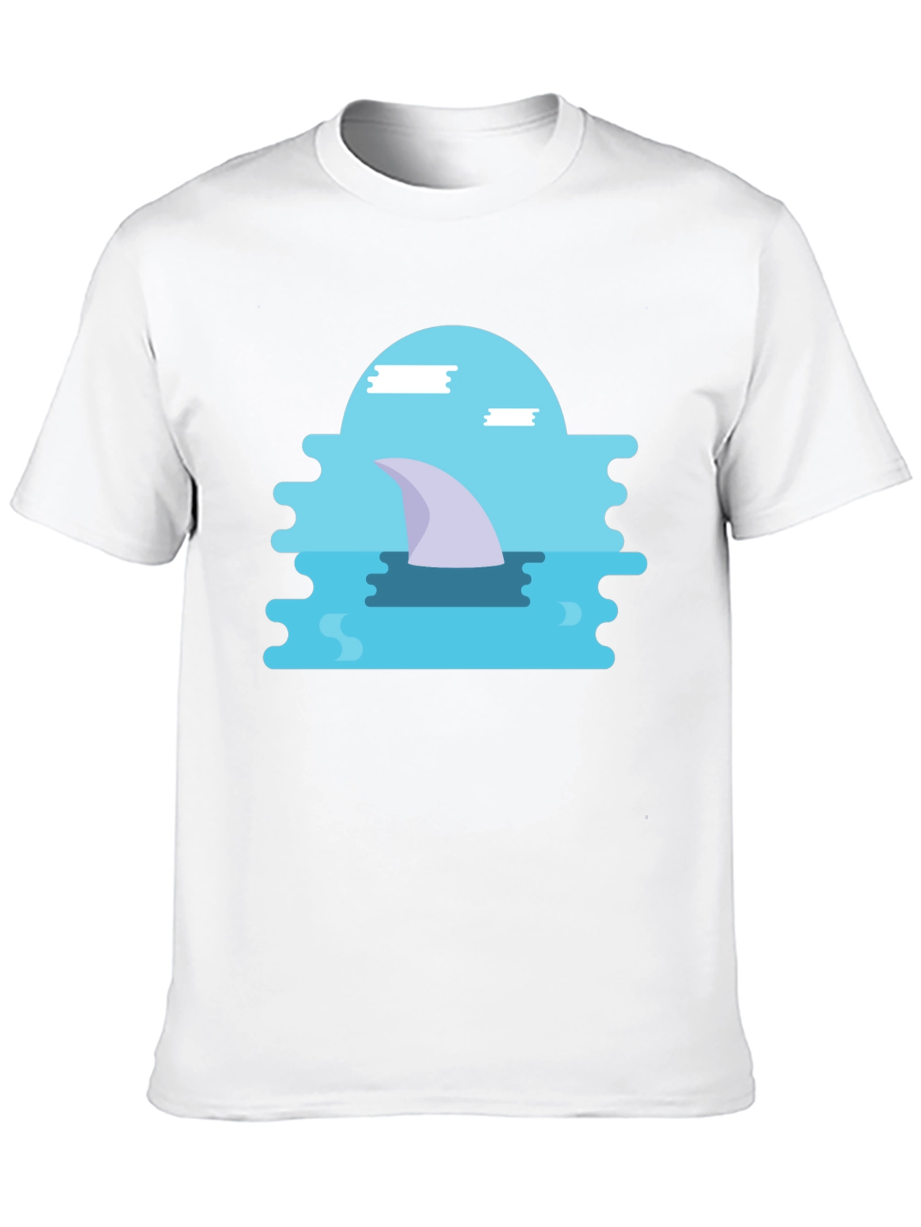 Shark Fin Graphic Black T-Shirt - Modern Style
