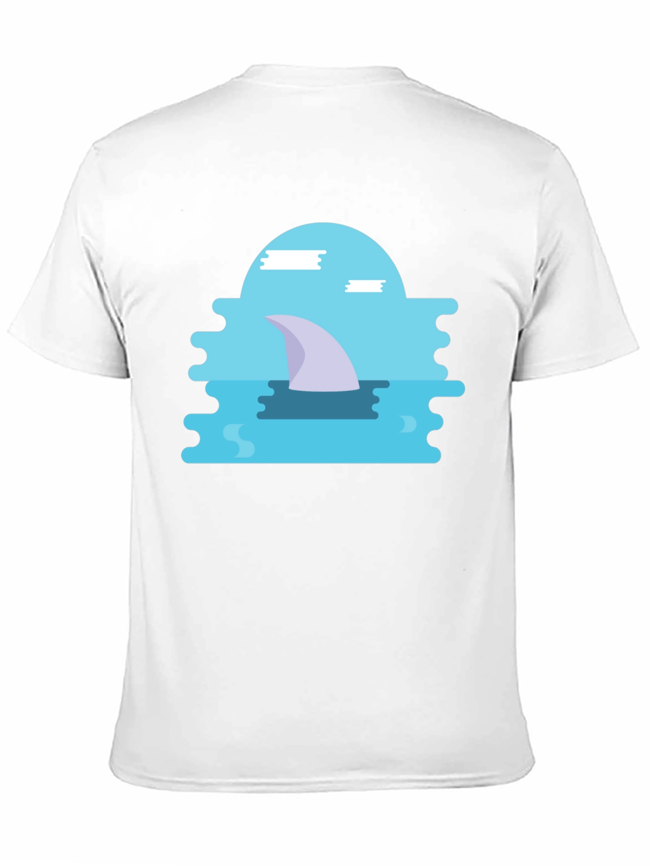 Shark Fin Graphic Black T-Shirt - Modern Style