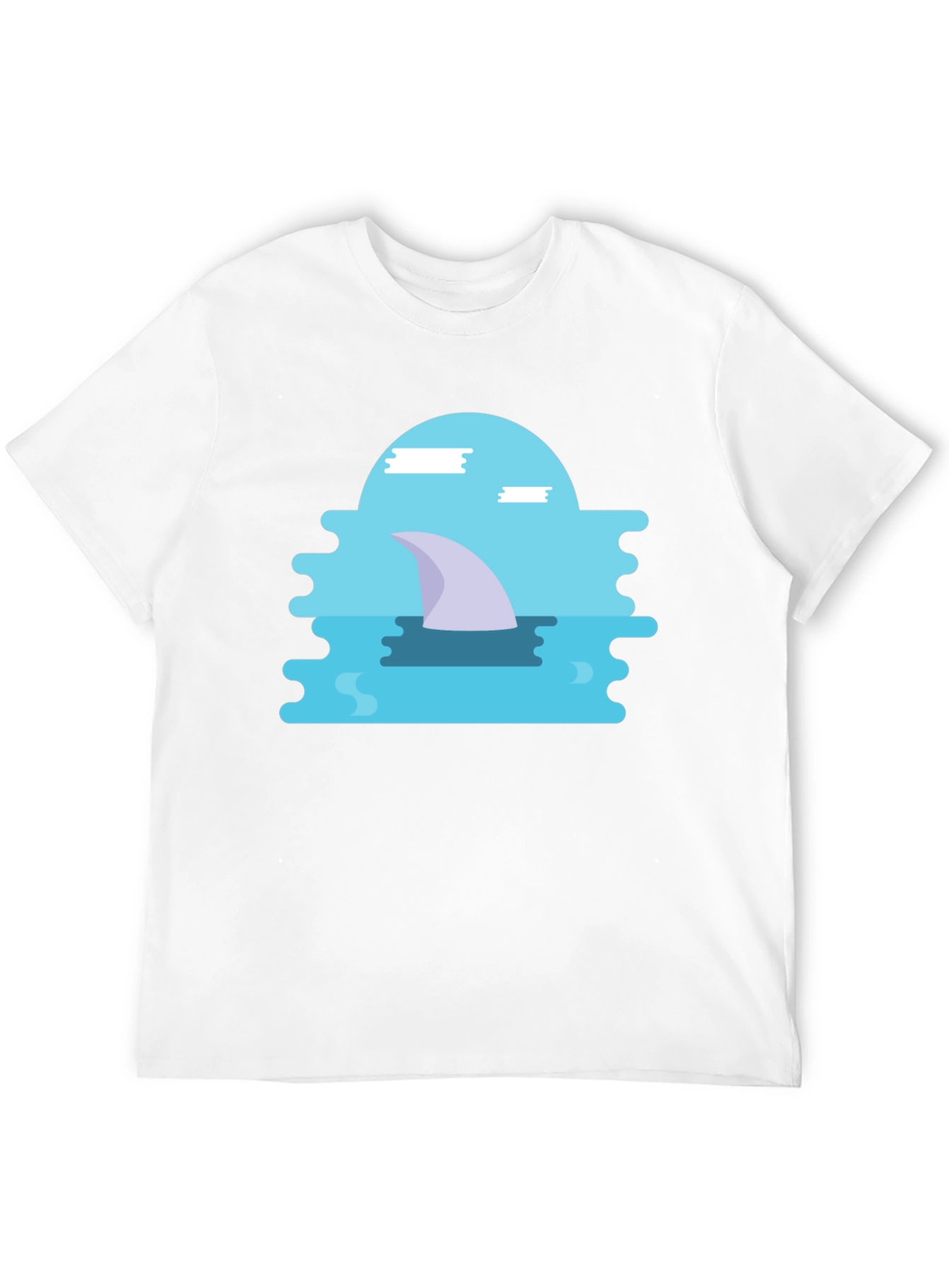 Shark Fin Graphic Black T-Shirt - Modern Style