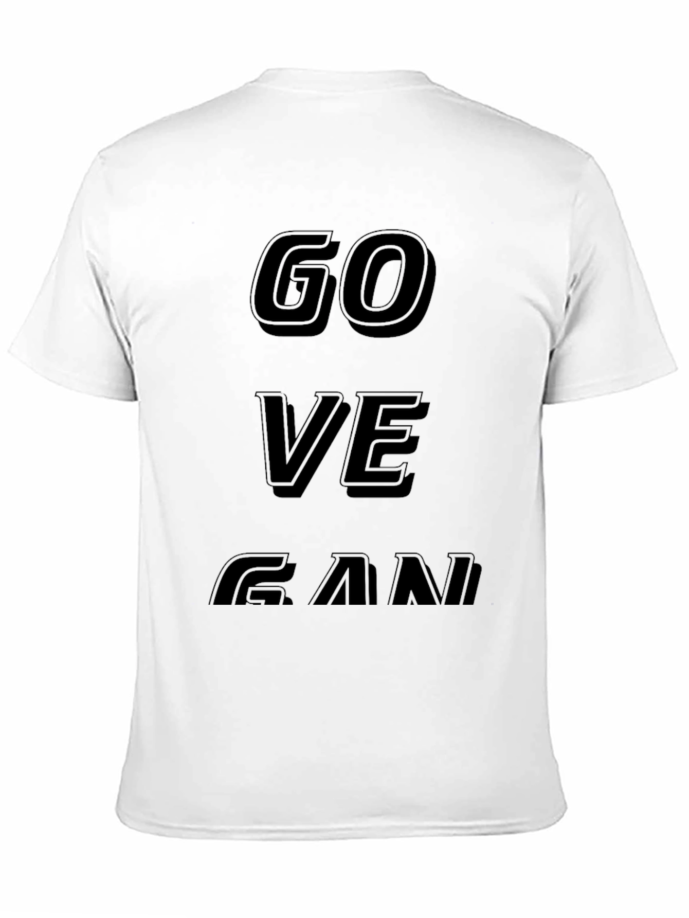 Go Vegan Black Graphic T-Shirt