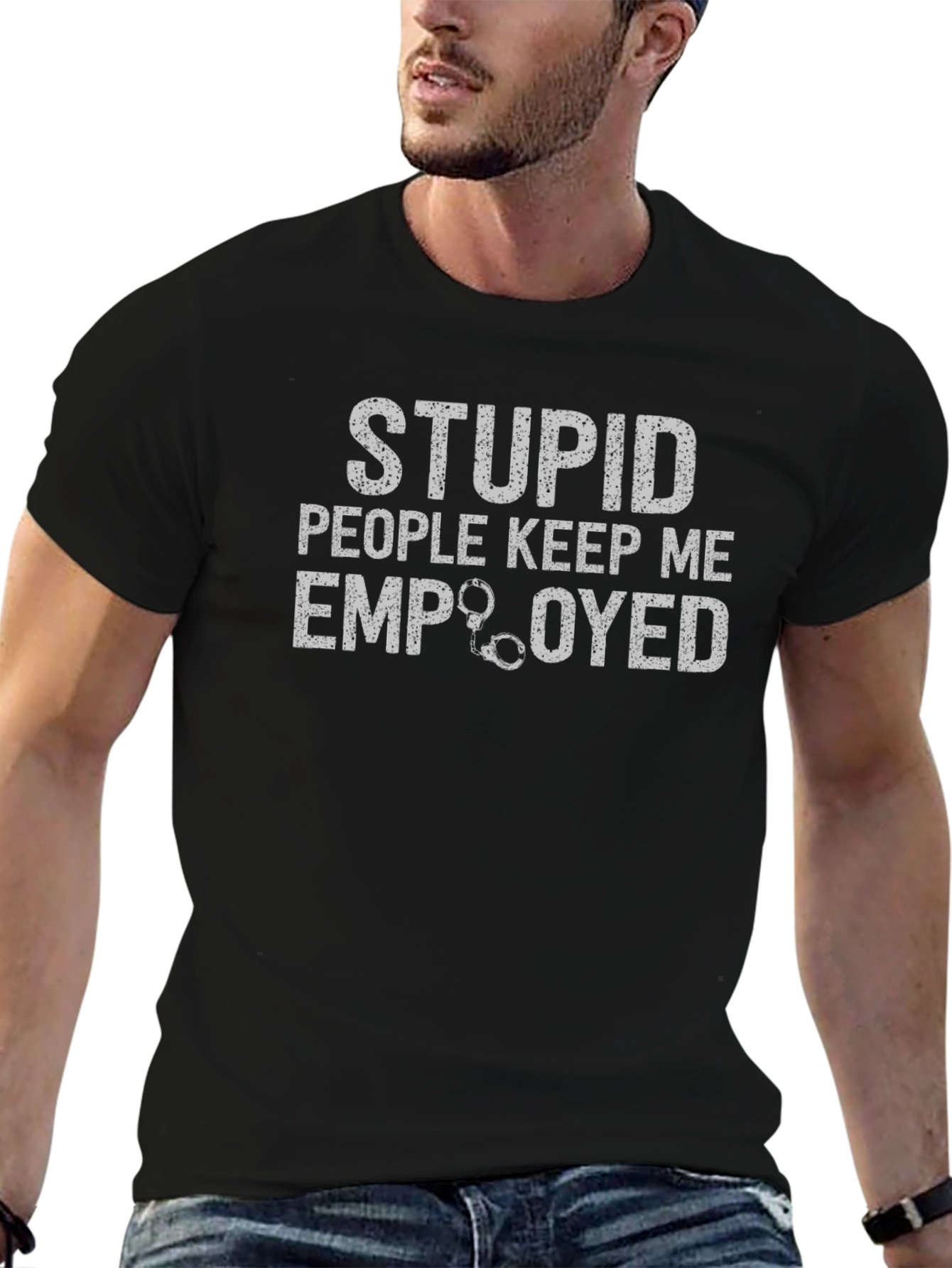 Funny Stupid People Graphic Tee