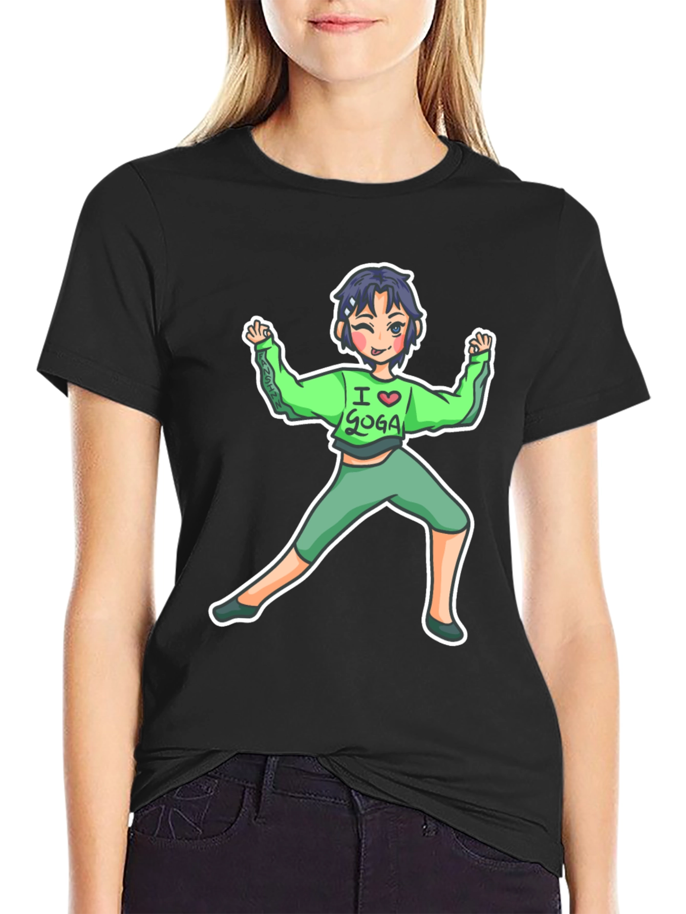 Funny Goga Girl Black T-Shirt - Unique Graphic Tee