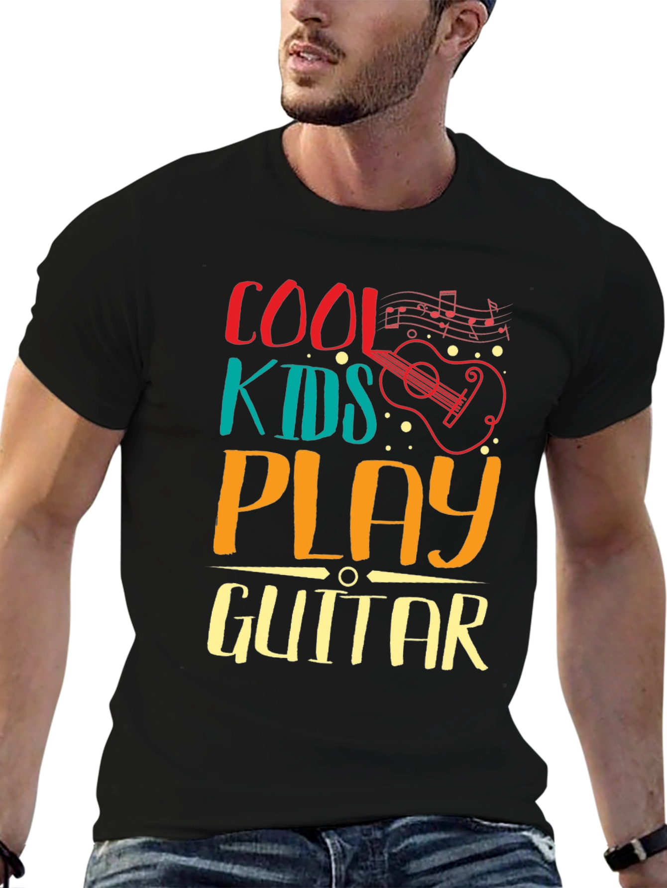 Cool Kids Play Guitar Graphic Tee