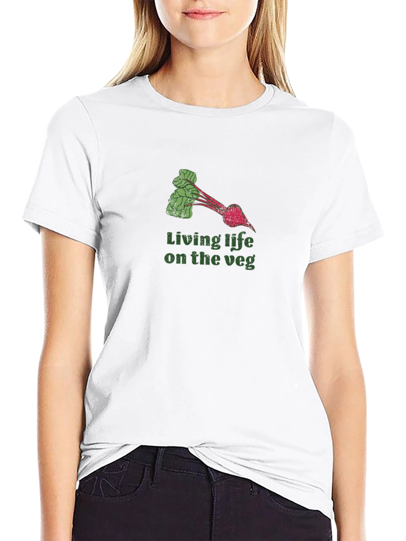 Living Life on the Veg T-Shirt - Black