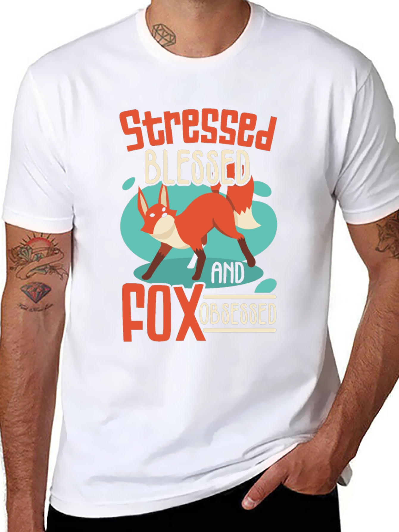 Stressed Blessed Fox Obsessed T-Shirt