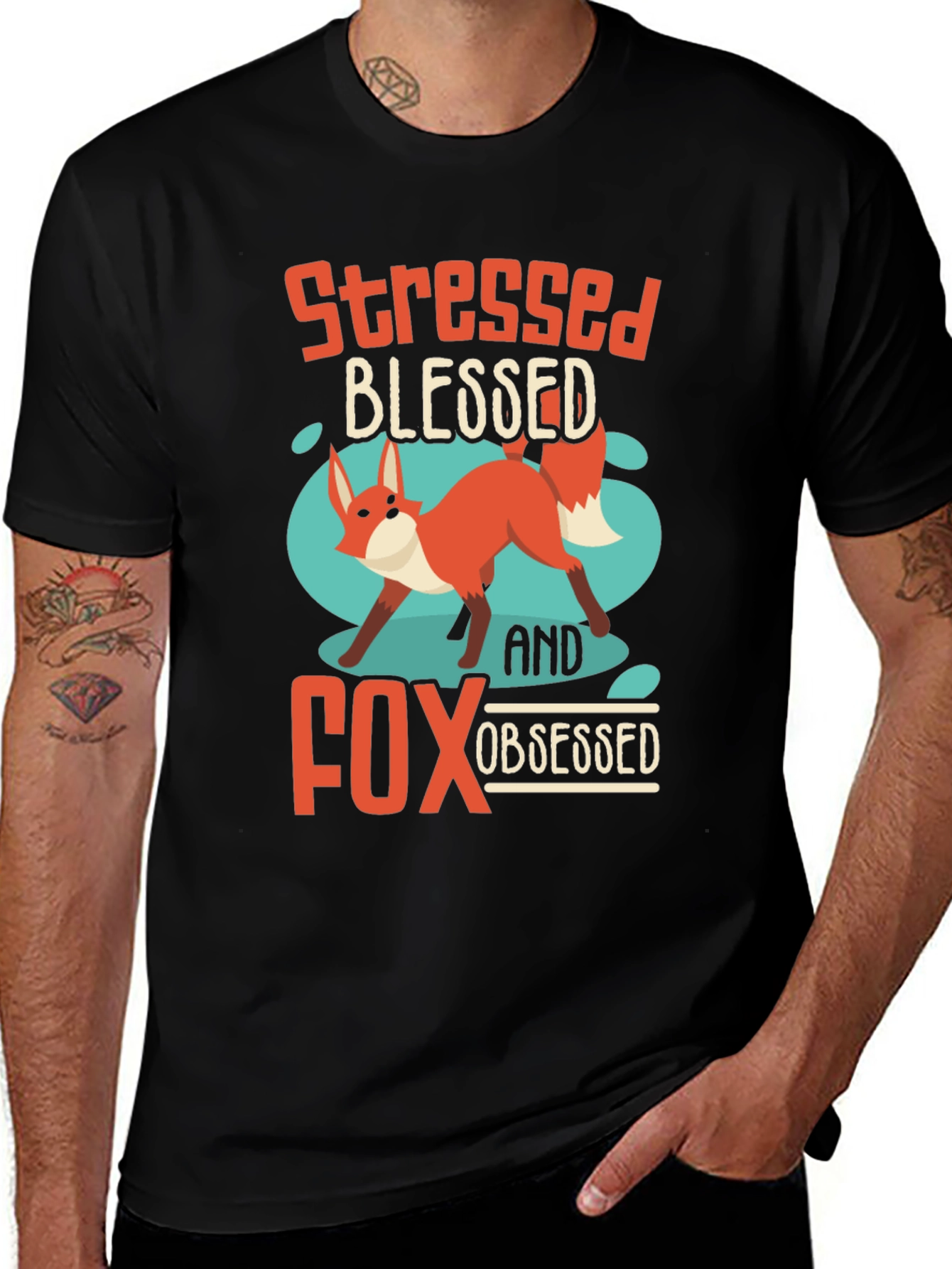 Stressed Blessed Fox Obsessed T-Shirt