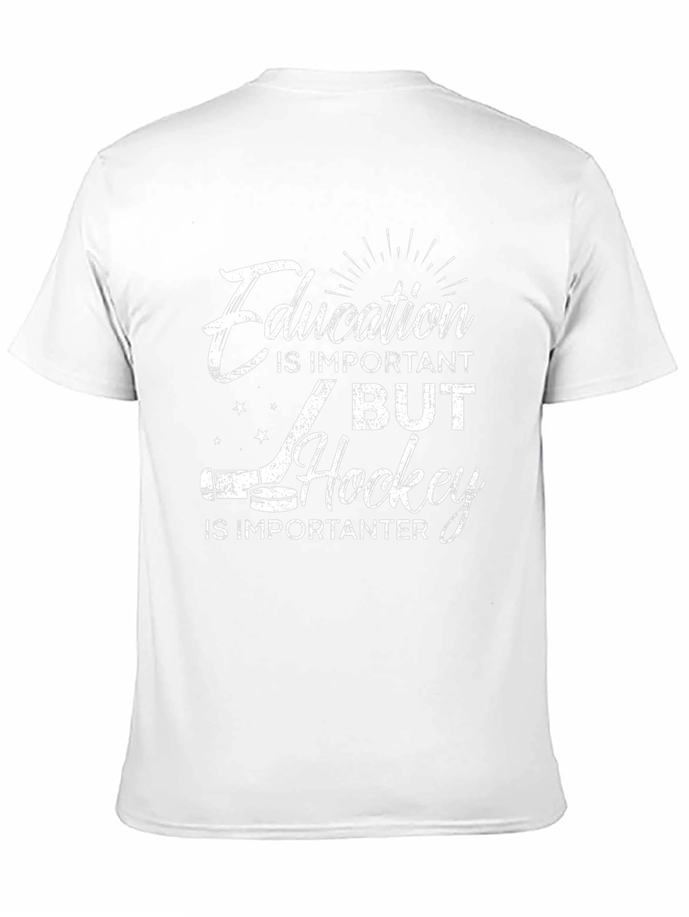 Education Important Hockey Is Importanter Black T-Shirt