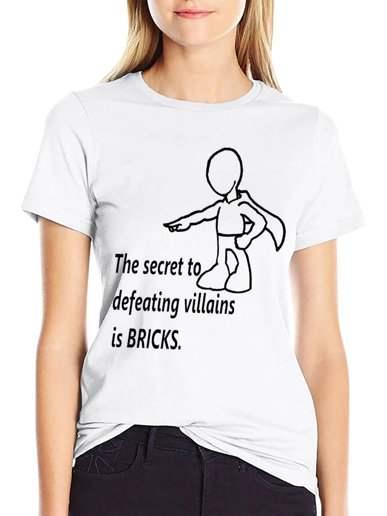 Secret to Defeating Villains Bricks T-Shirt