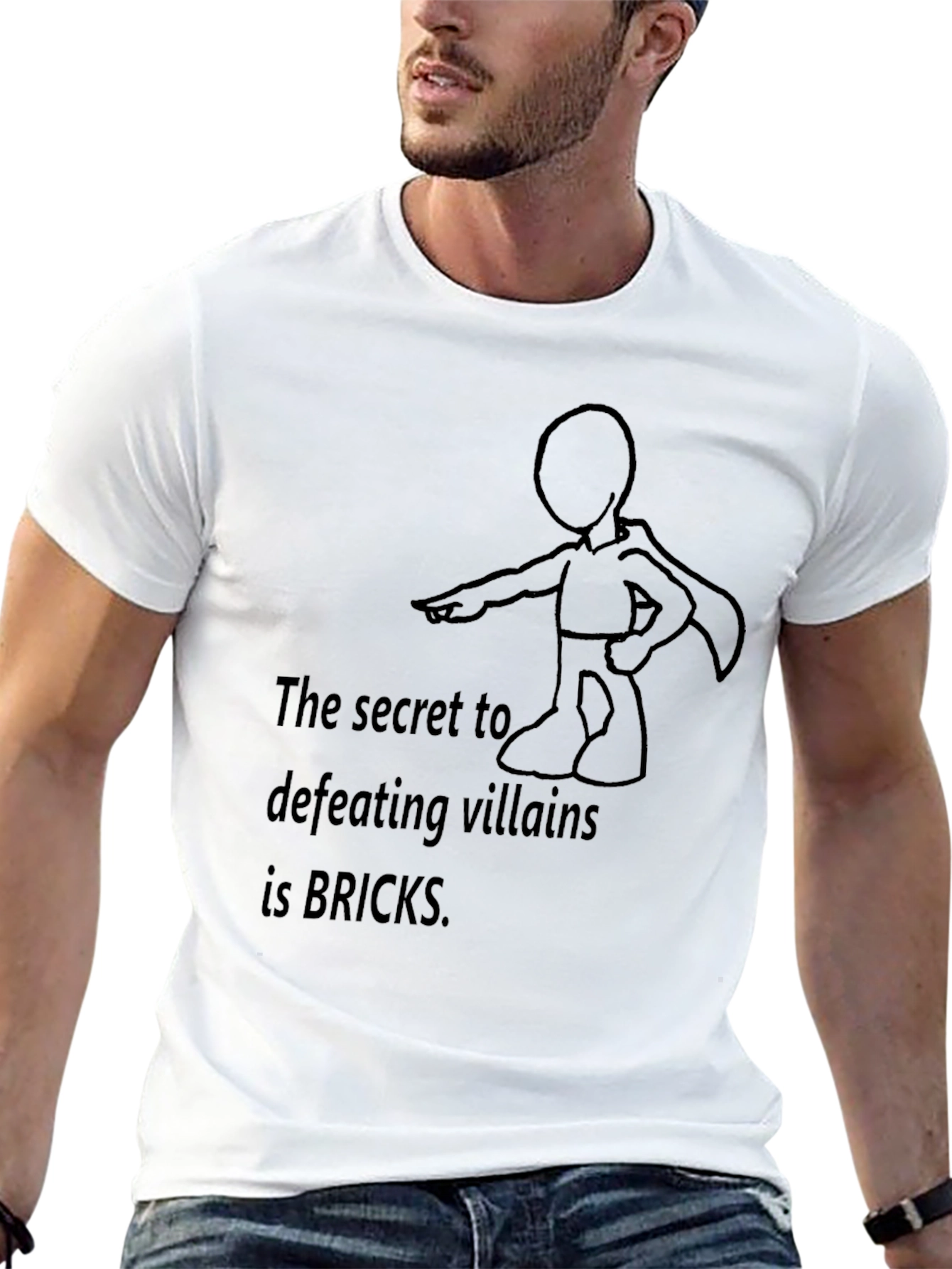 Secret to Defeating Villains Bricks T-Shirt
