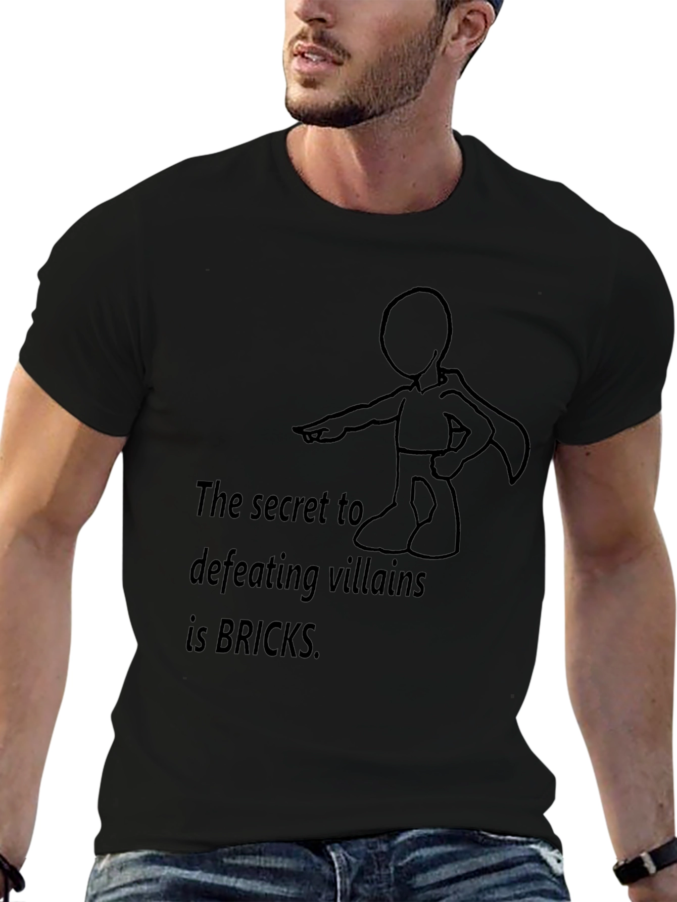 Secret to Defeating Villains Bricks T-Shirt
