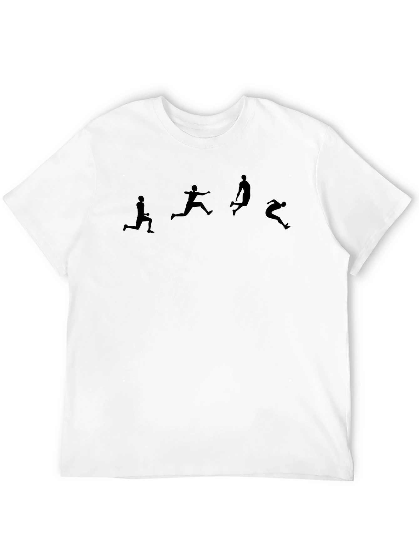 Stylish Black T-Shirt with Athlete Print