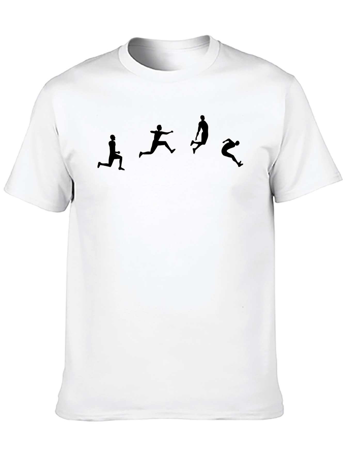 Stylish Black T-Shirt with Athlete Print