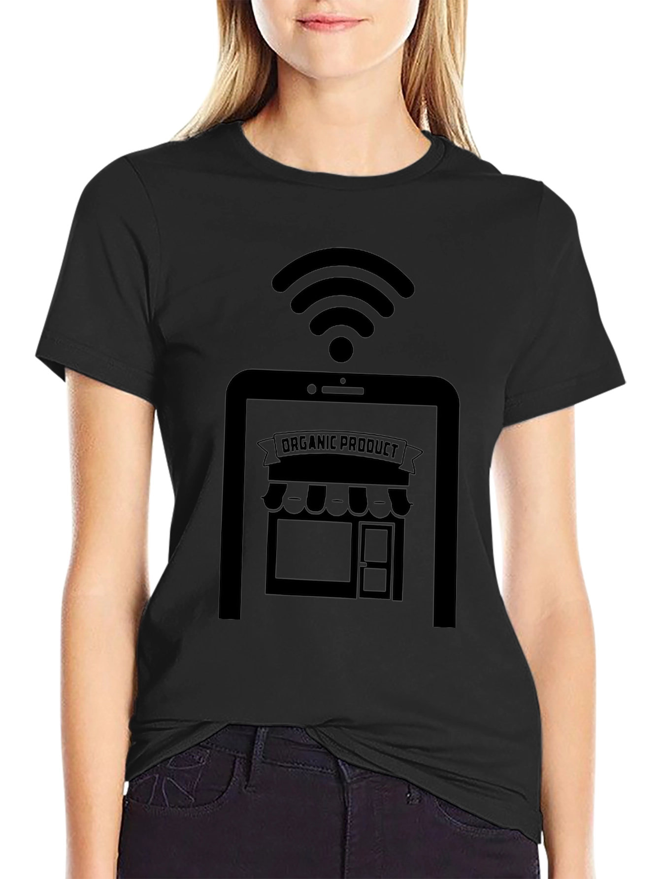 Organic Product Online Store Black T-Shirt